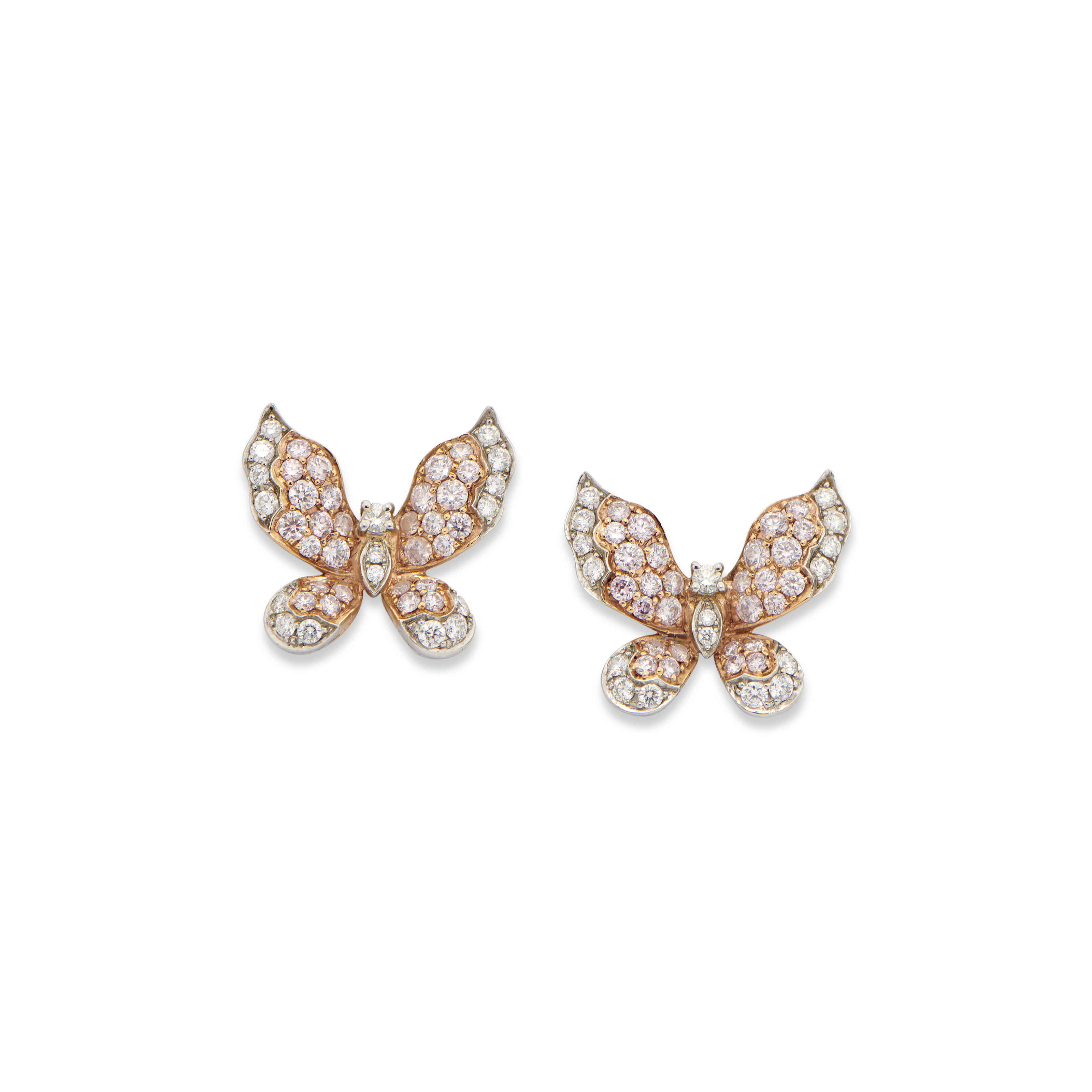 COLOURED DIAMOND AND DIAMOND BUTTERFLY EARRINGS, Christie’s