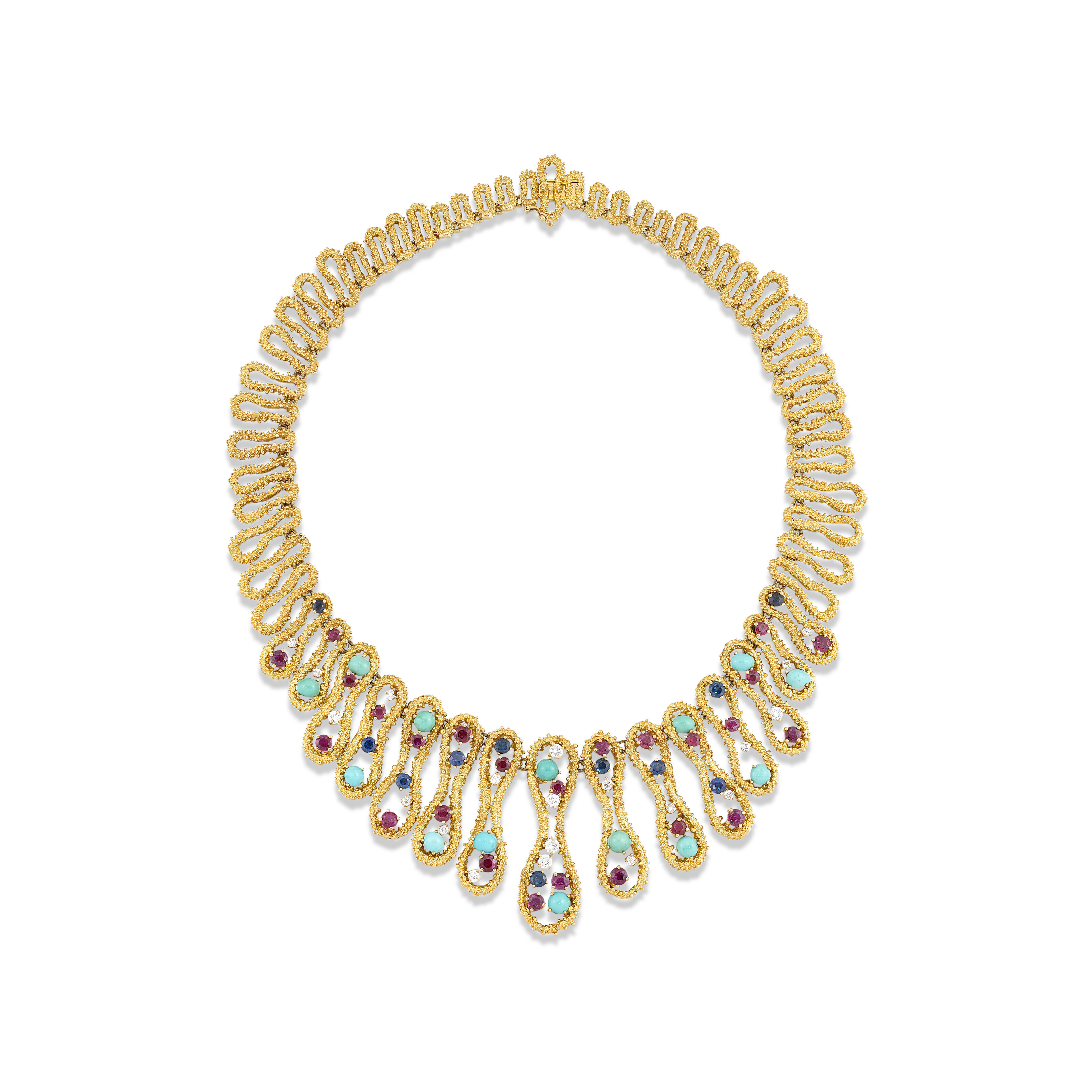 Sapphire and ruby necklace Clearance