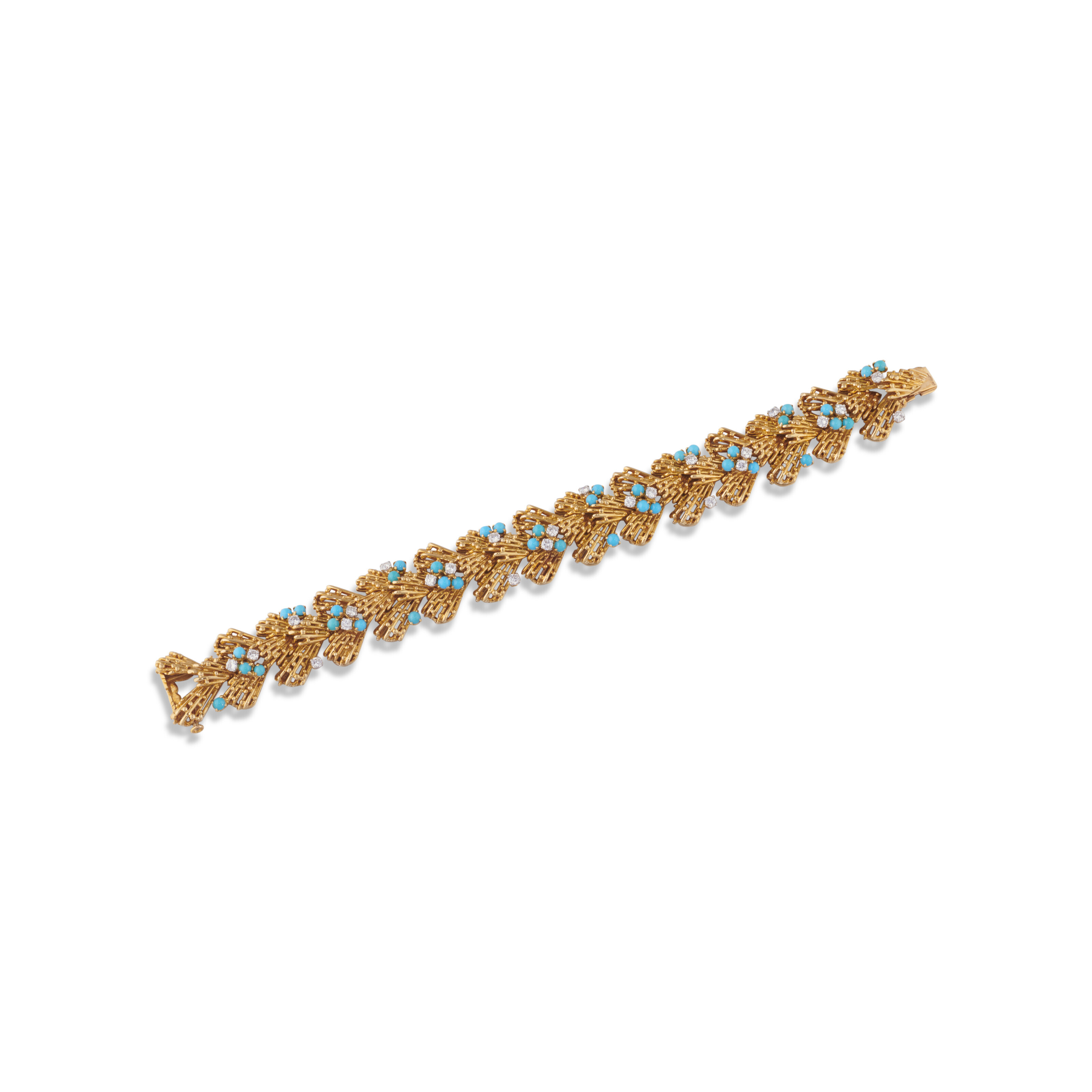 Catalog image of CARTIER TURQUOISE AND DIAMOND BRACELET