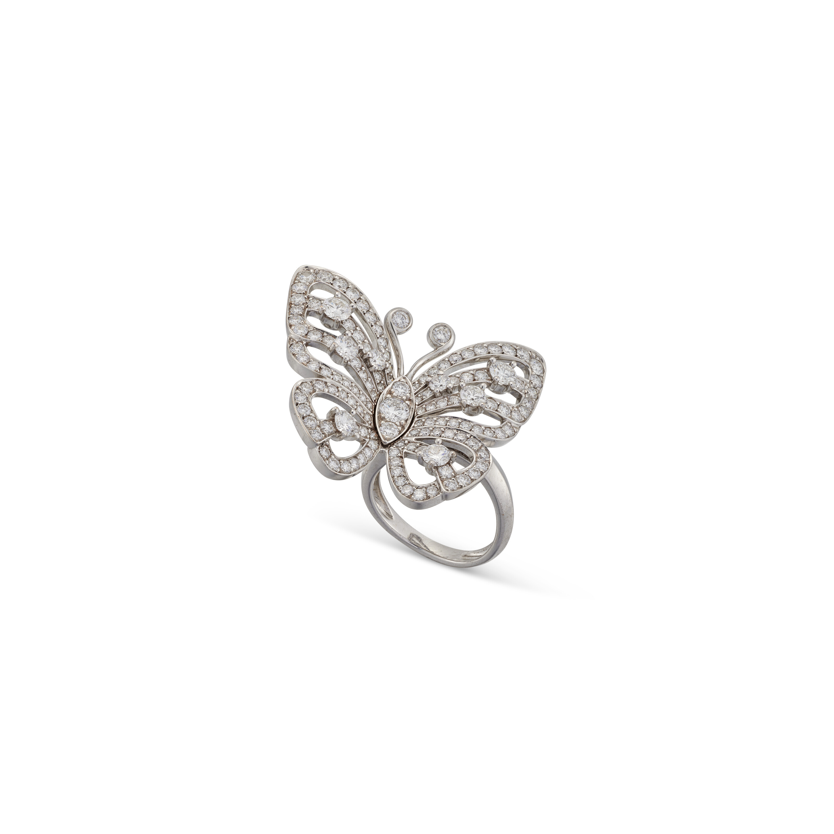 Van Cleef and Arpels Mystery-Set Ruby Two Flying Butterfly Ring