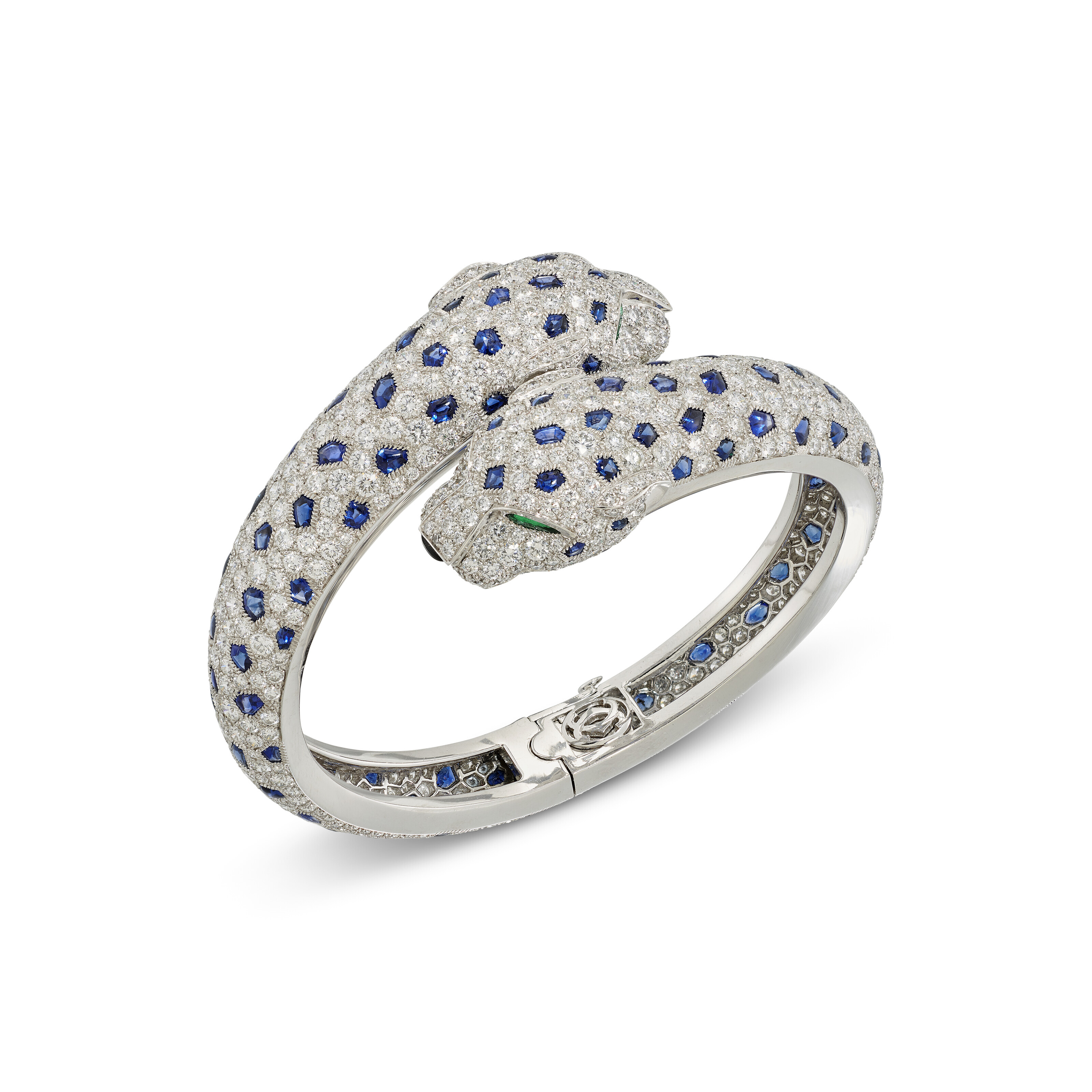 A sapphire and diamond &lsquo;Panth&egrave;re&rsquo; bangle by Cartier. Estimate: &pound;250,000-350,000. Offered in Jewels Online: The London Edit, 11-25 November 2022, Christie&rsquo;s Online