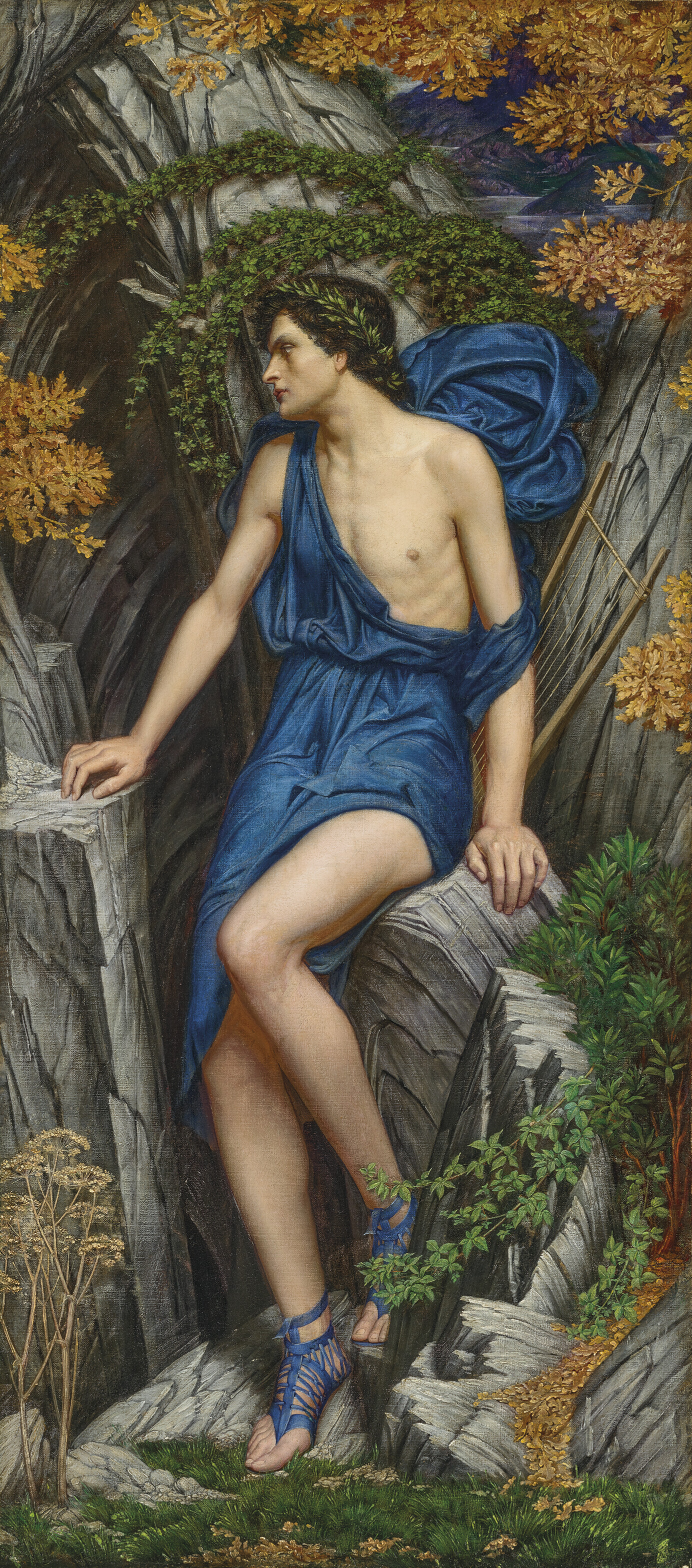 Sidney Harold Meteyard (1868-1947), The Return of Orpheus. Oil on canvas. 40&frac12; x 18 in (103 x 45.8 cm)