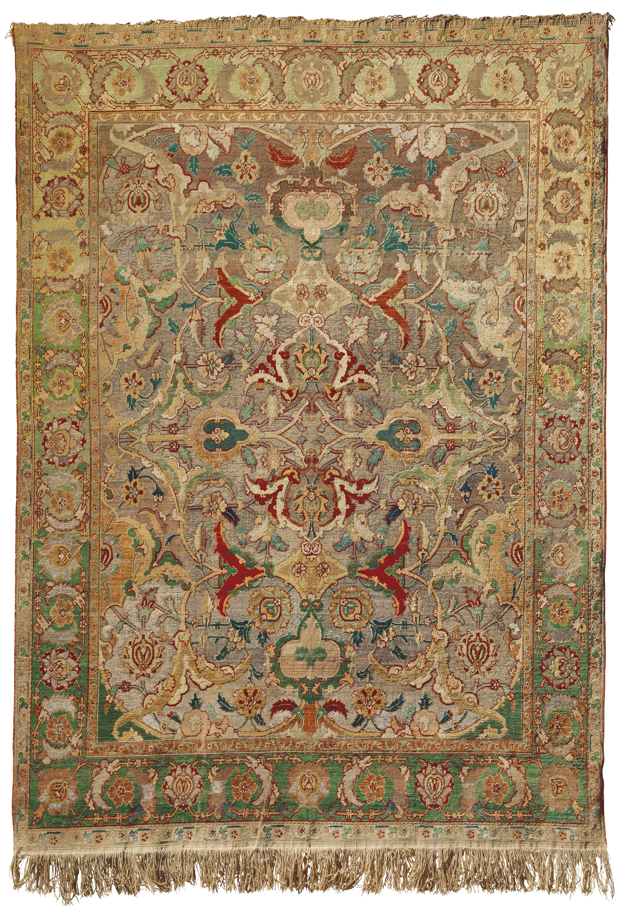 A highly important Safavid silk and metal-thread &lsquo;Polonaise&rsquo; carpet, probably Isfahan, central Persia, early 17th century. Sold for &pound;2,322,000&nbsp;on 31 March 2022 at Christie&rsquo;s in London