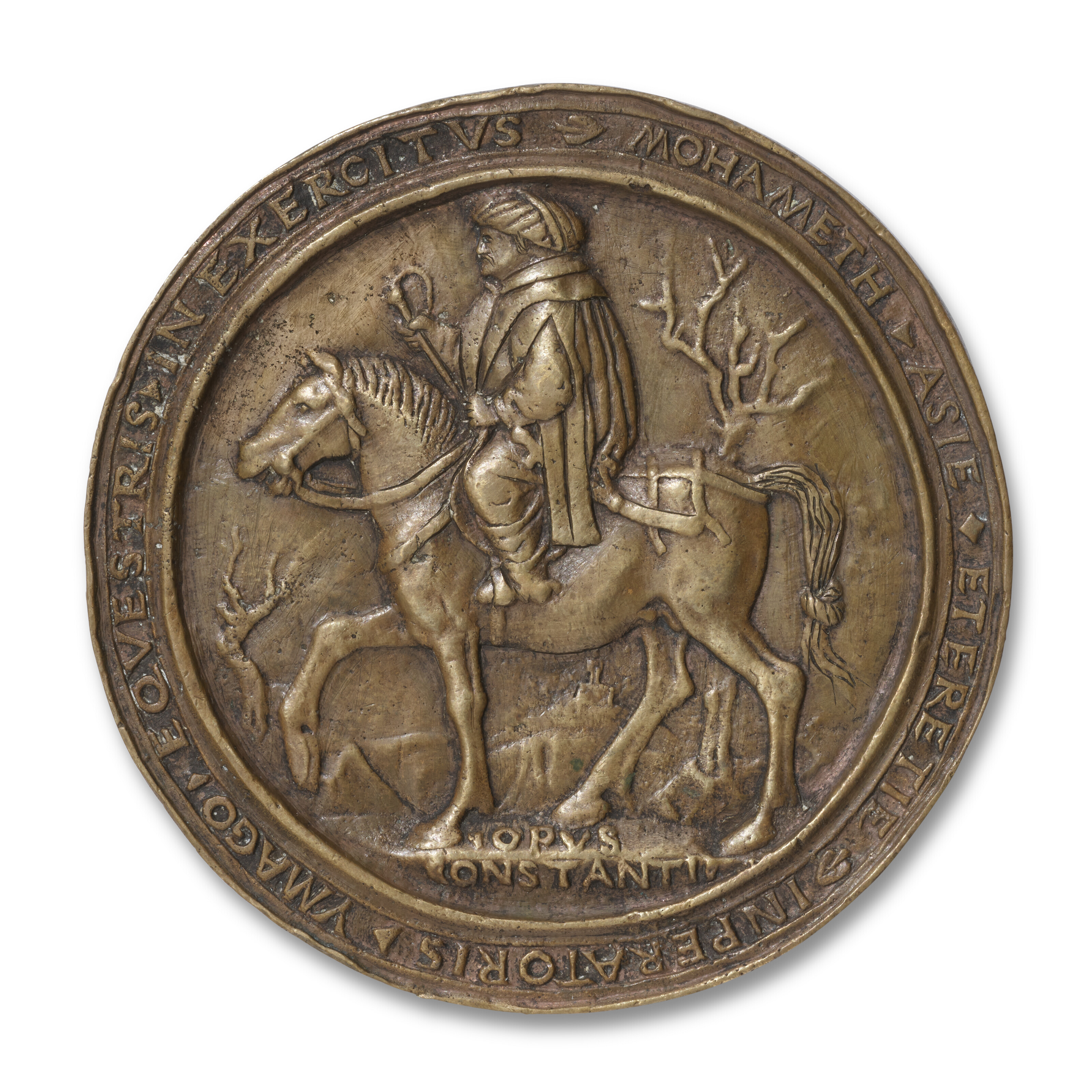 A PORTRAIT MEDALLION OF SULTAN MEHMED II, SIGNED CONSTANZO DA