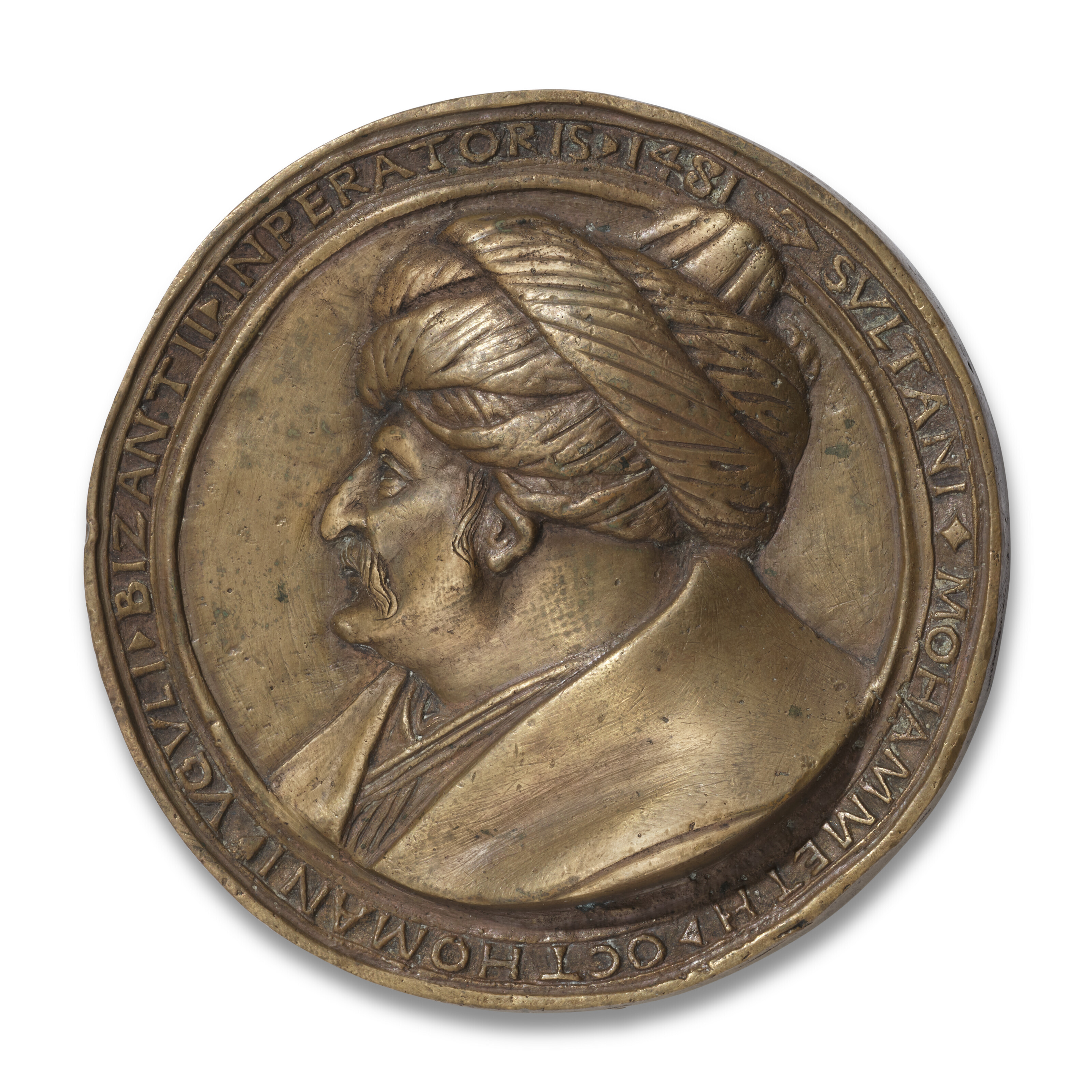 A PORTRAIT MEDALLION OF SULTAN MEHMED II, SIGNED CONSTANZO DA