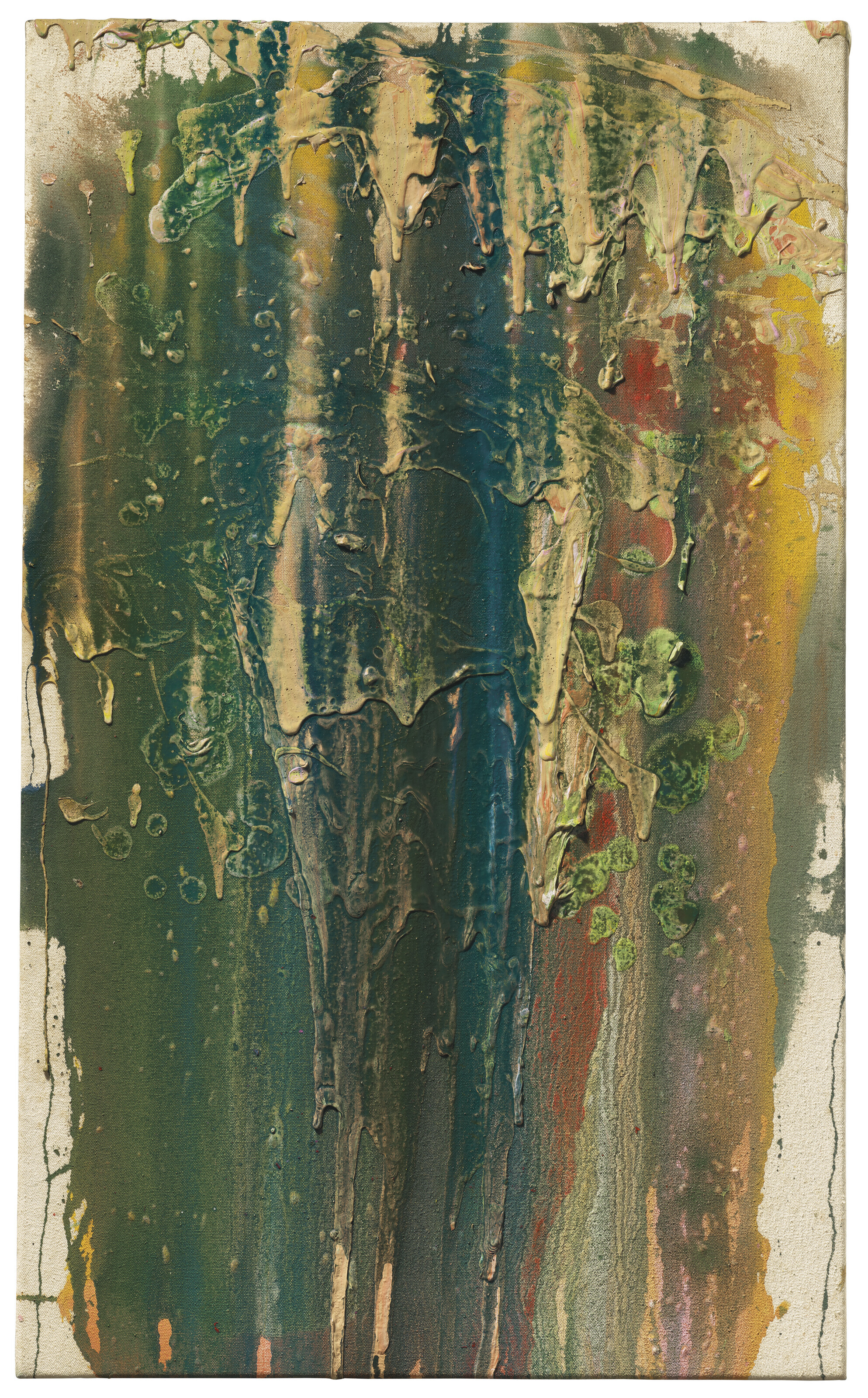 Sir Frank Bowling, R.A. (b. 1934), Untitled, 1978. Acrylic on canvas. 36 x 21⅞  in (91.5 x 55.5  cm). Estimate: &pound;100,000&ndash;200,000. Offered in the&nbsp;Modern British and Irish Art Evening Sale on 22 March 2022 at Christie&rsquo;s in London