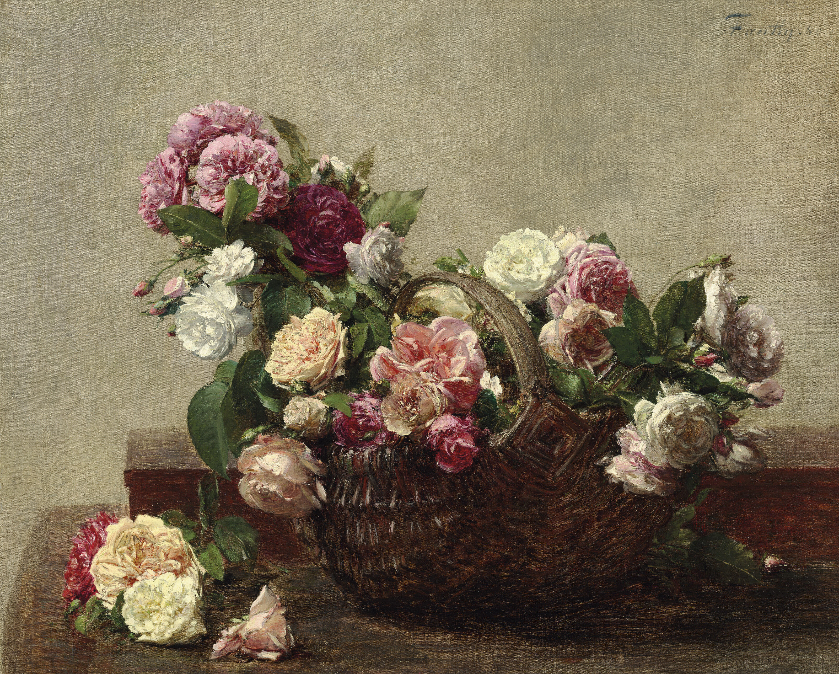 HENRI FANTIN-LATOUR (1836-1904), Panier de roses | Christie's
