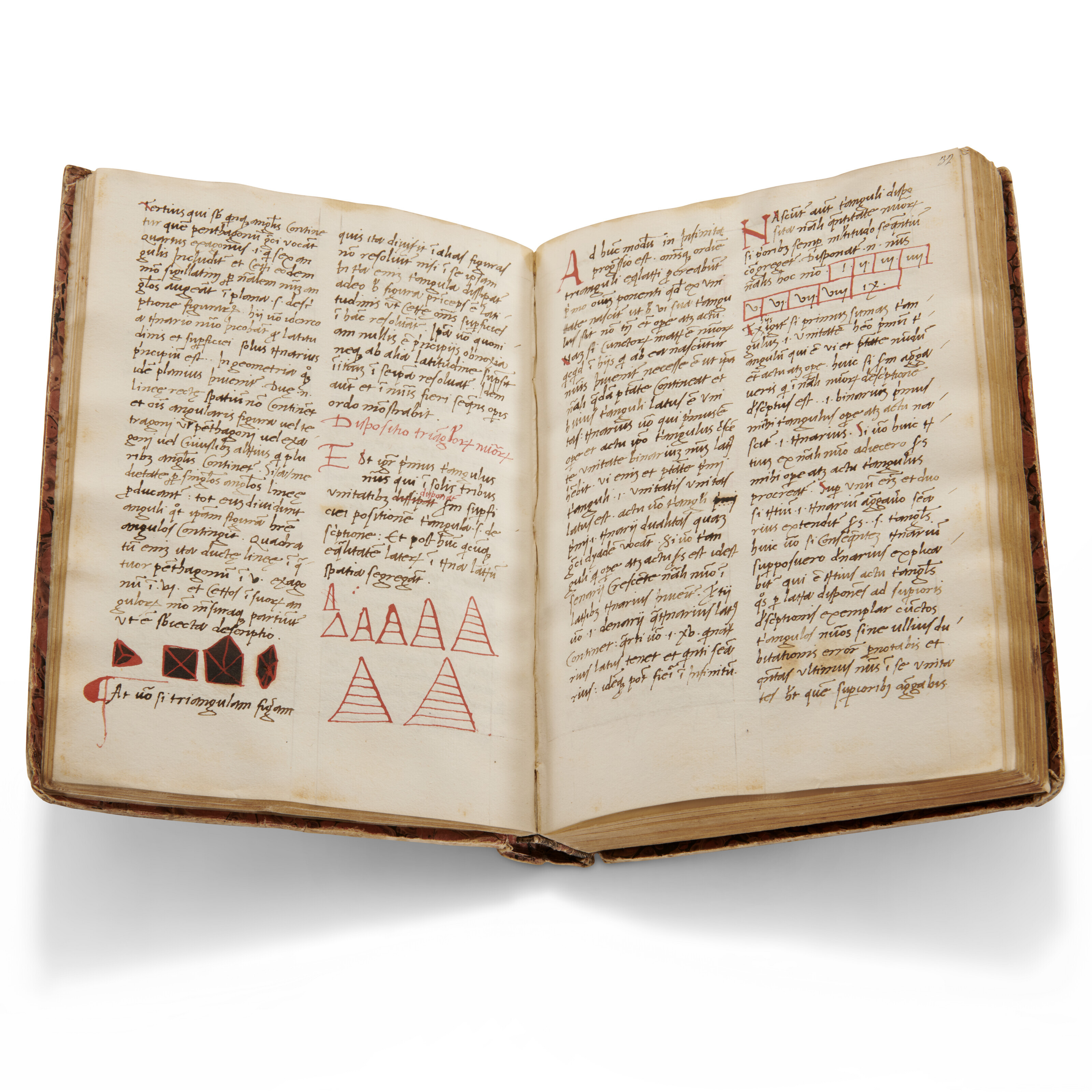 Fibonacci, Leonardo [c.1170-c.1250]; Boethius, Anicius Manlius Severinus [c.480-524], Grosseteste, Robert [1175-1253]; [De Pulchro Rivo, Johannes, attrib.], A sammelband of five mathematical texts, in Latin, illustrated manuscript on paper&nbsp;[Italy, late 15th century]. Sold for &pound;352,800 on 13 July 2022 at Christie&rsquo;s in London