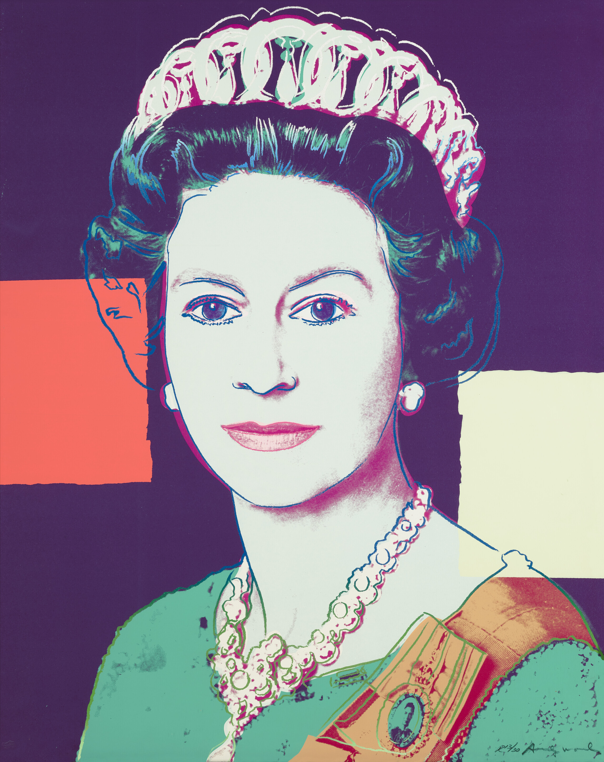 ANDY WARHOL (1928-1987), Queen Margrethe II of Denmark, from