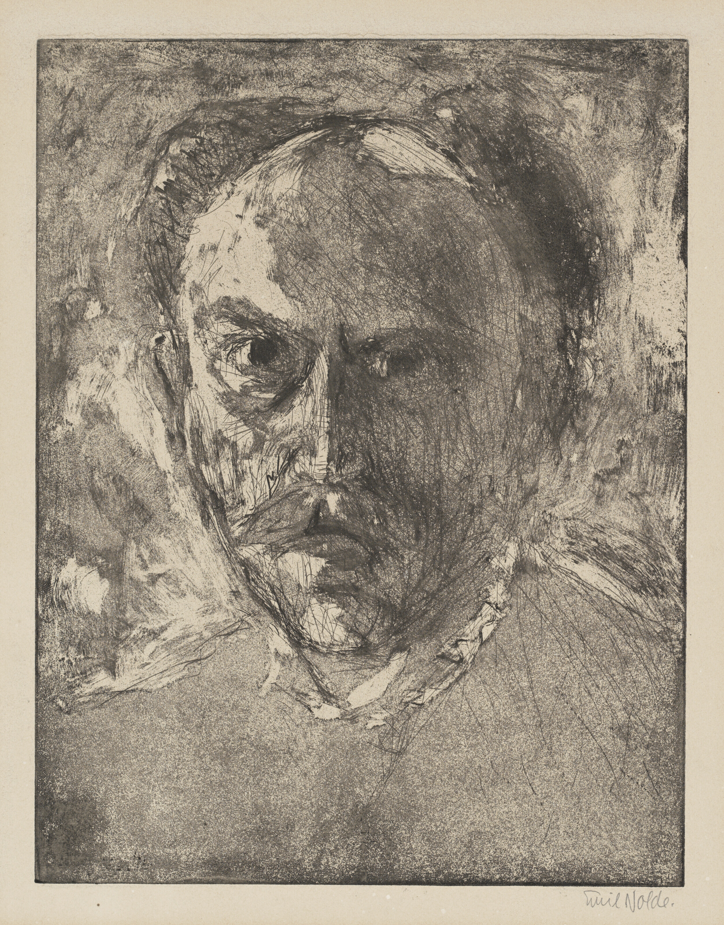 EMIL NOLDE (1867-1956), E. N. (Selbstporträt) (Self-Portrait