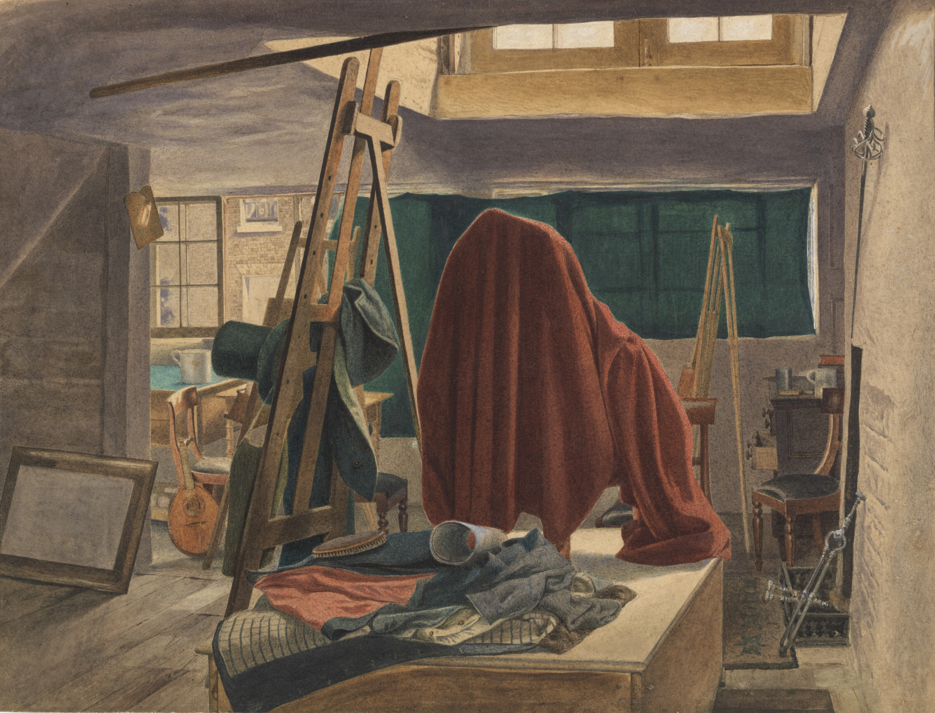 ENGLISH SCHOOL, LATE 19TH CENTURY, Interior of an artist's studio