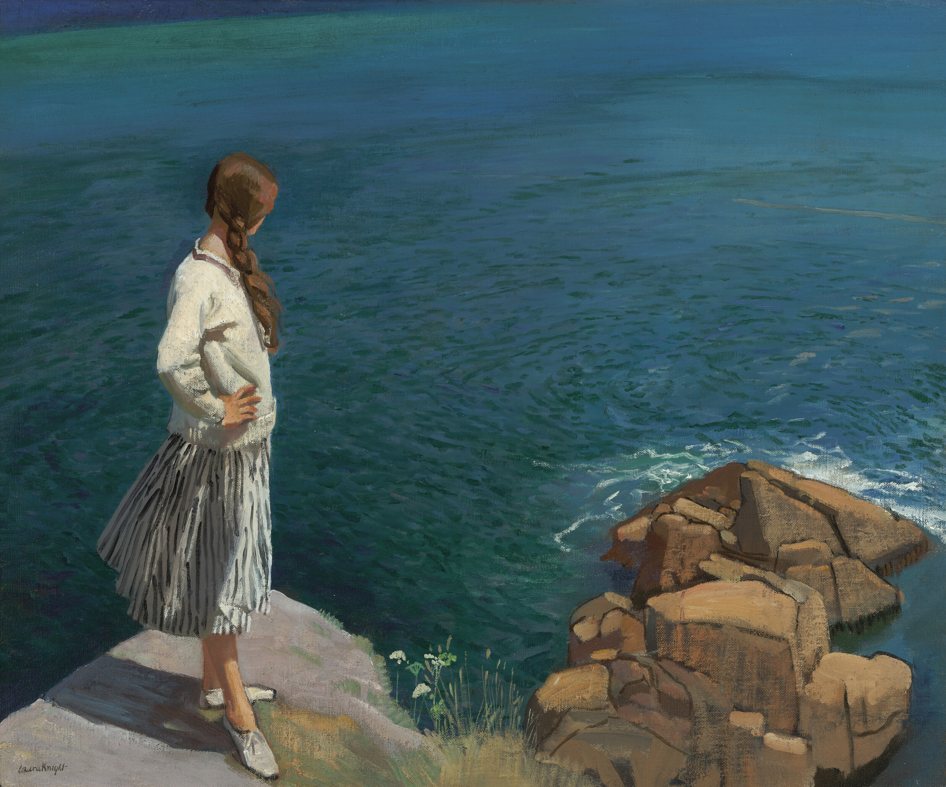 Dame Laura Knight, At the Edge of the Cliff, 1917, sold for £441,000 on 13 December 2022 at Christie's in London