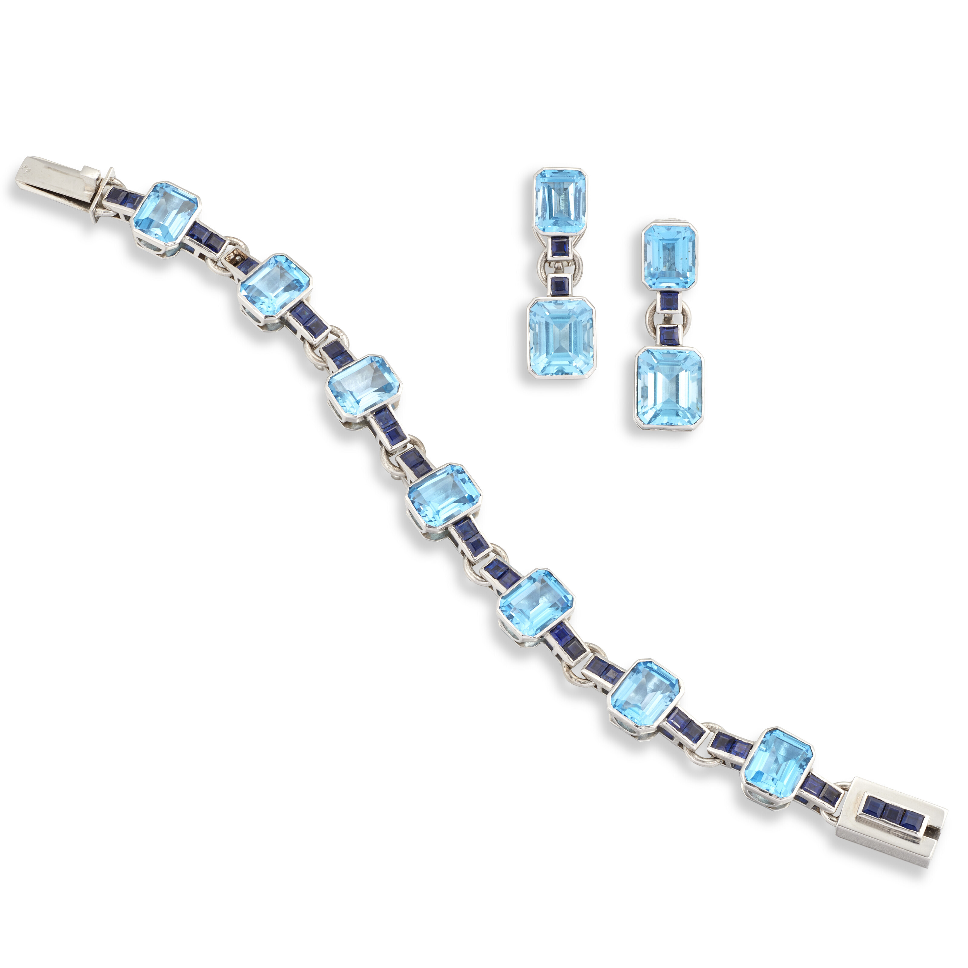 DEAKIN & FRANCIS FOR ANNABEL JONES TOPAZ AND SAPPHIRE BRACELET A