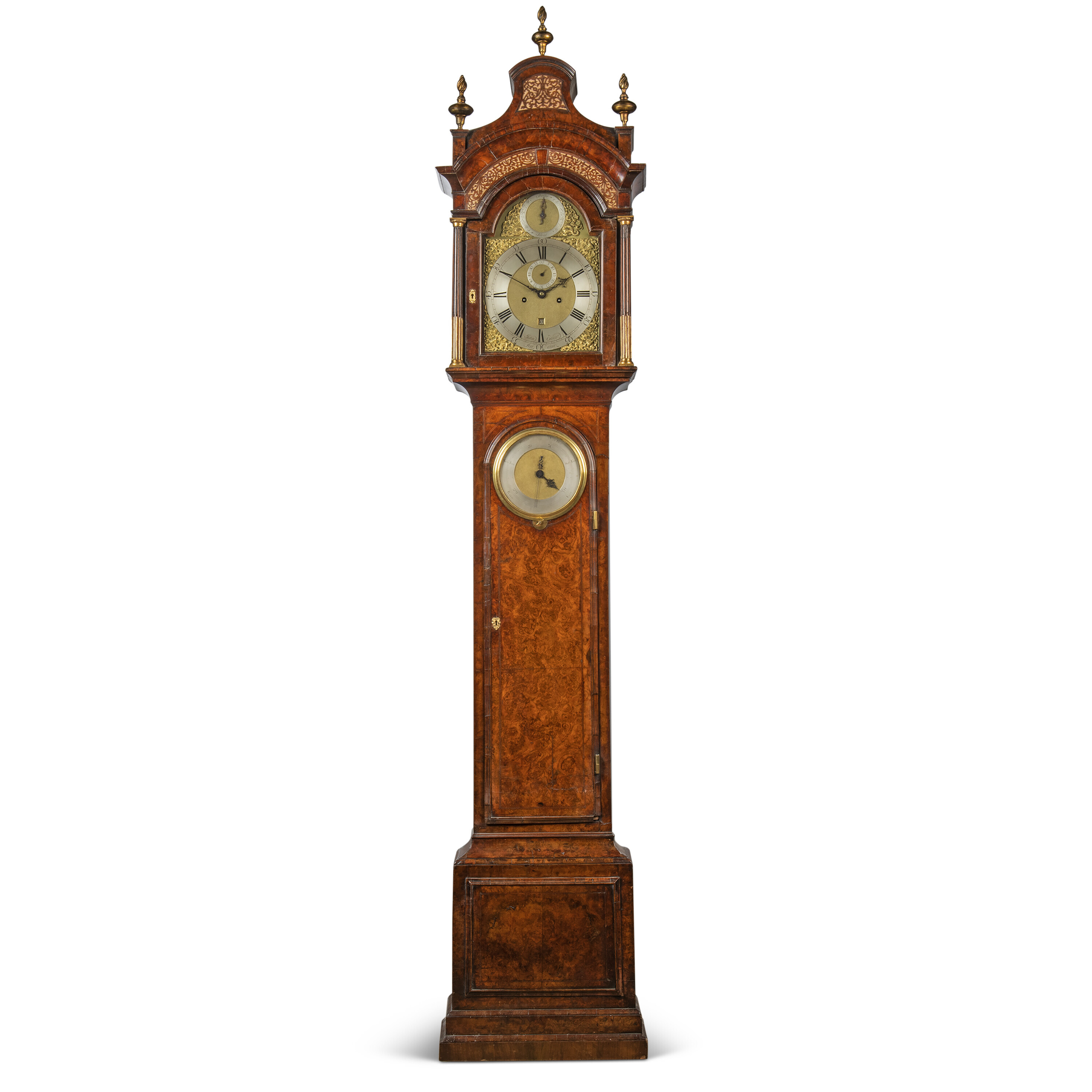 John Ellicott, London, circa 1740. A George II striking longcase clock with barometer. Estimate: &pound;40,000-60,000. Offered in&nbsp;The Collection of Sir Nicholas Goodison - British Art: Innovation and Craftsmanship on 25 May 2022 at Christie&rsquo;s in London