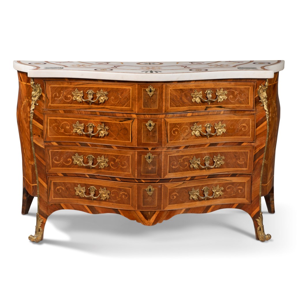 A George Iii Ormolu Mounted Laburnum Brazilian Rosewood Fustic