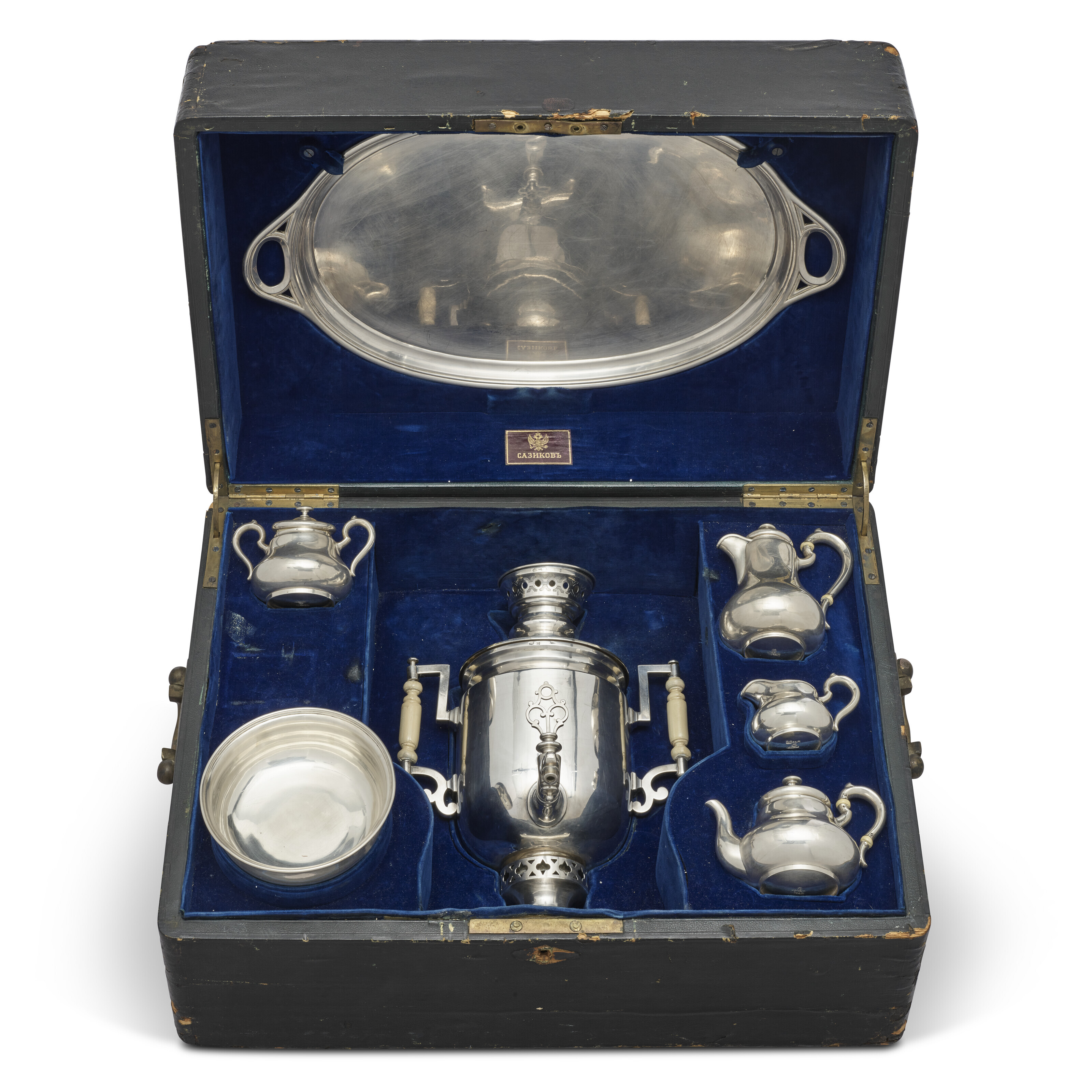 A SILVER TEA SERVICE, BY SAZIKOV, MOSCOW, 1866 | Christie's
