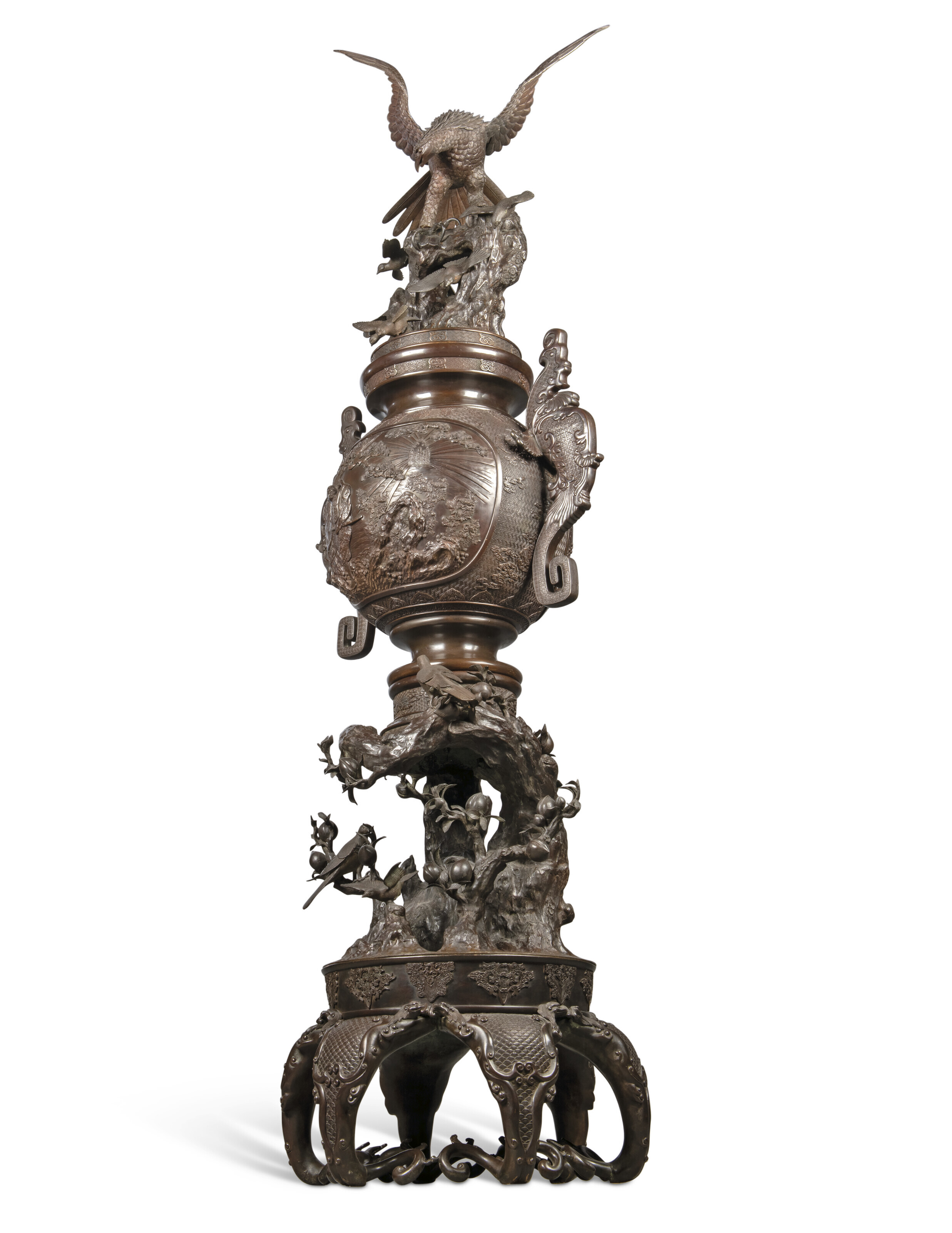 【海外輸入】 JAPANESE A PATINATED-BRONZE SIGNED BURNER), (INCENSE KORO 遊戯王OCG デュエルモンスターズ