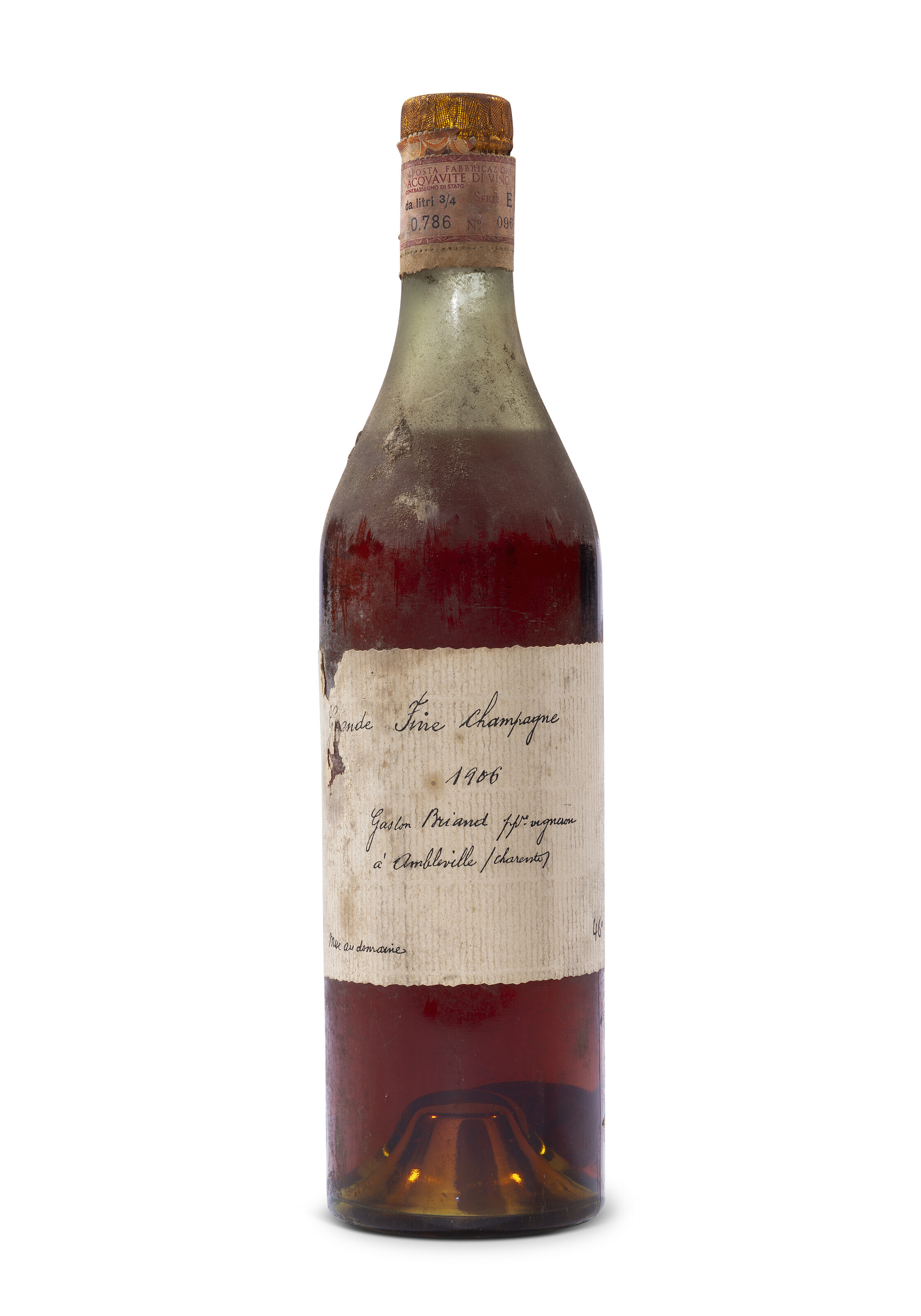 【おしゃれ】 Briand, Gaston Grande Christie's | 1906 Cognac Champagne Fine Brandy