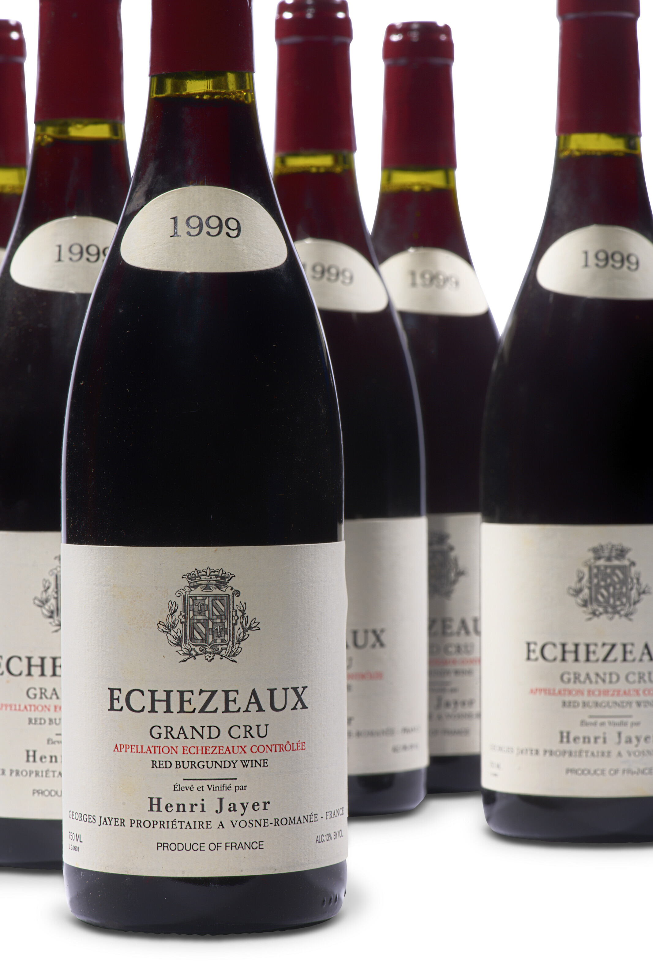 Georges and Henri Jayer&rsquo;s superlative 1999 vintage was among the rare wines in the sale. Henri Jayer for Georges Jayer, Ech&eacute;zeaux 1999. 12 bottles per lot. Sold for &pound;100,000 on 8 June at Christie&rsquo;s in London