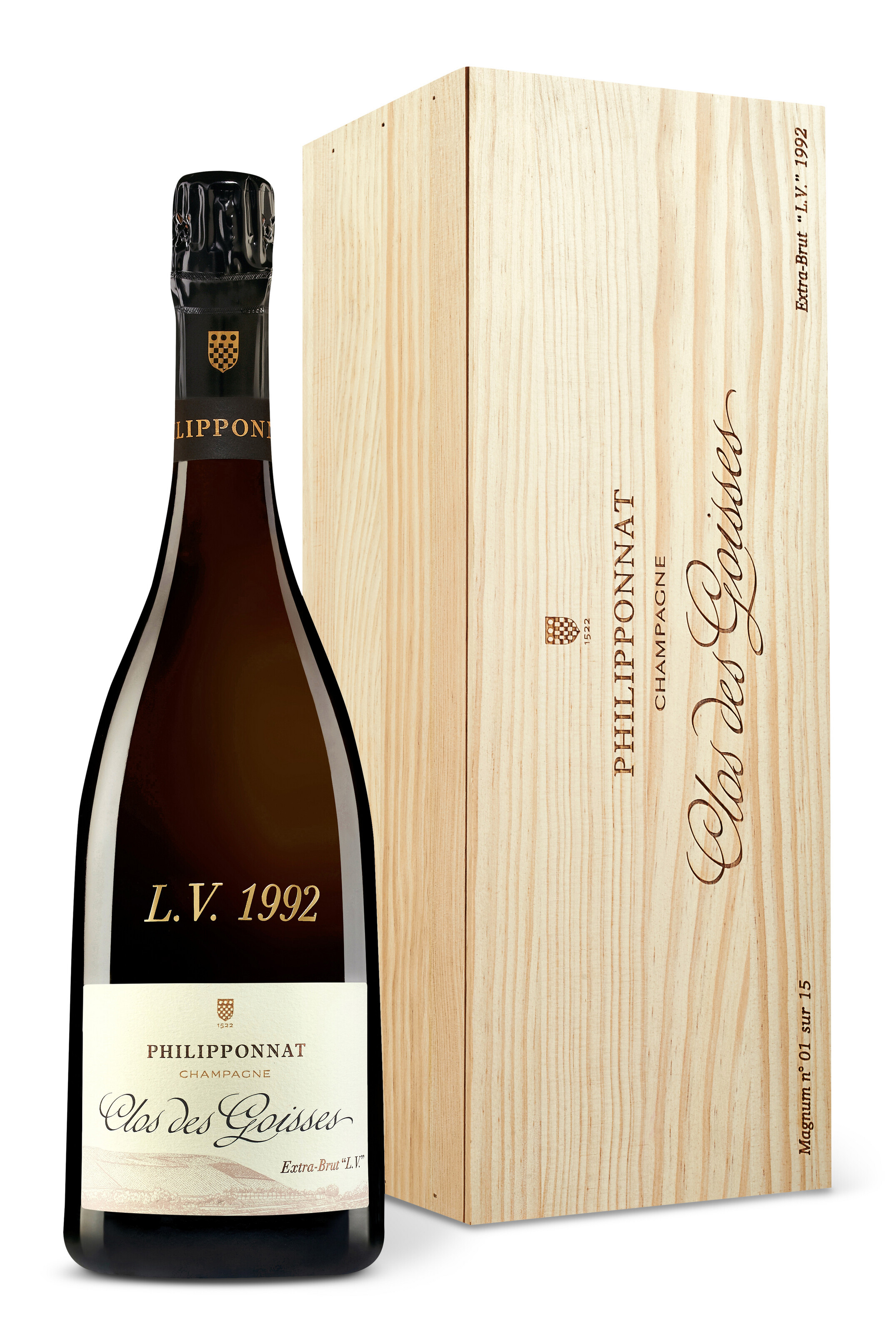 Philipponnat, Clos des Goisses L.V. 1992. 3 magnums per lot. Sold for &pound;2,125 on 2 December 2022 at Christie&rsquo;s in London
