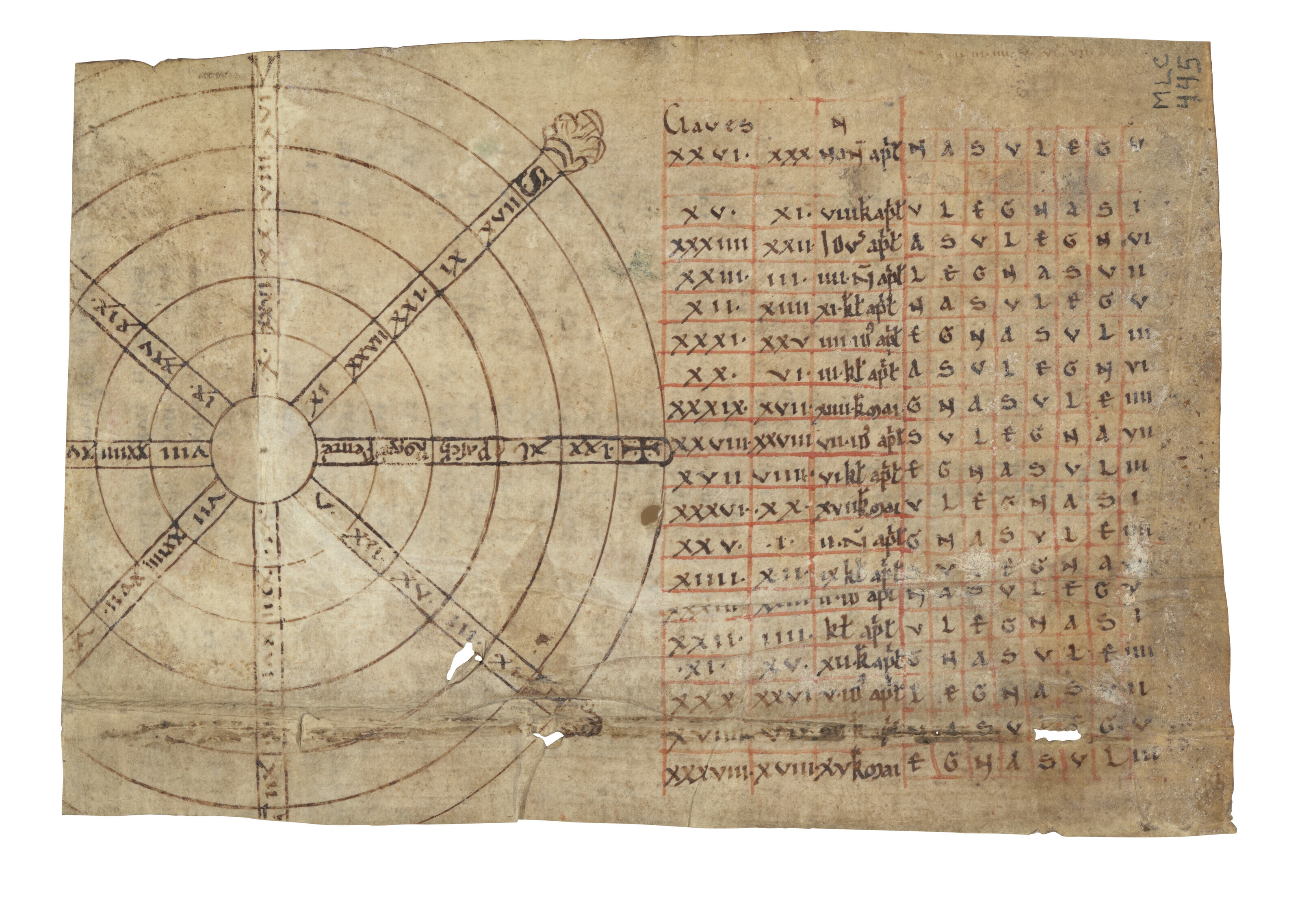 Gerland the Computist (d.1102?), Four leaves from Computus Gerlandi, in ...