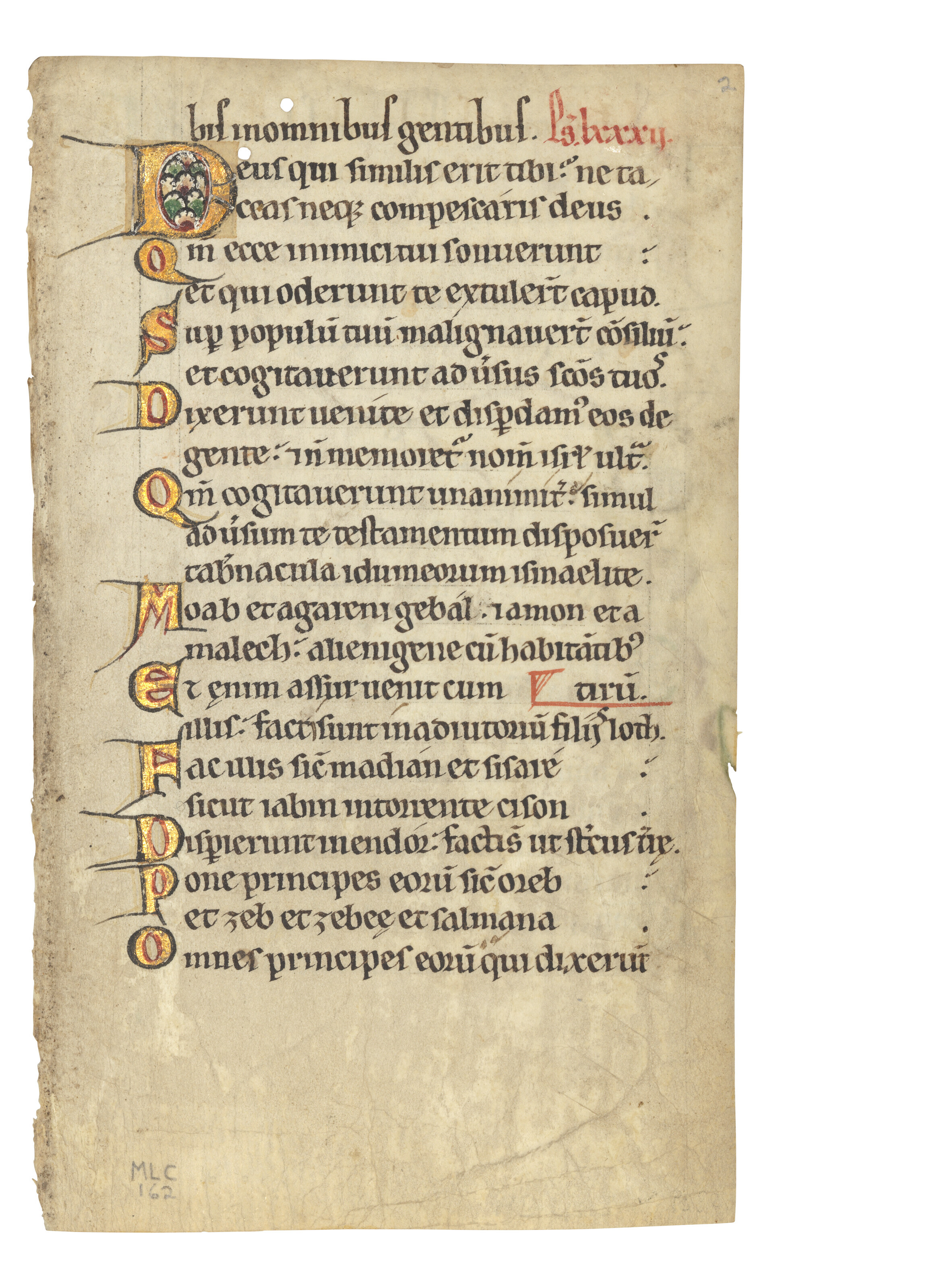 Leaves from a spanish psalter hymnal three leaves from a psalter
