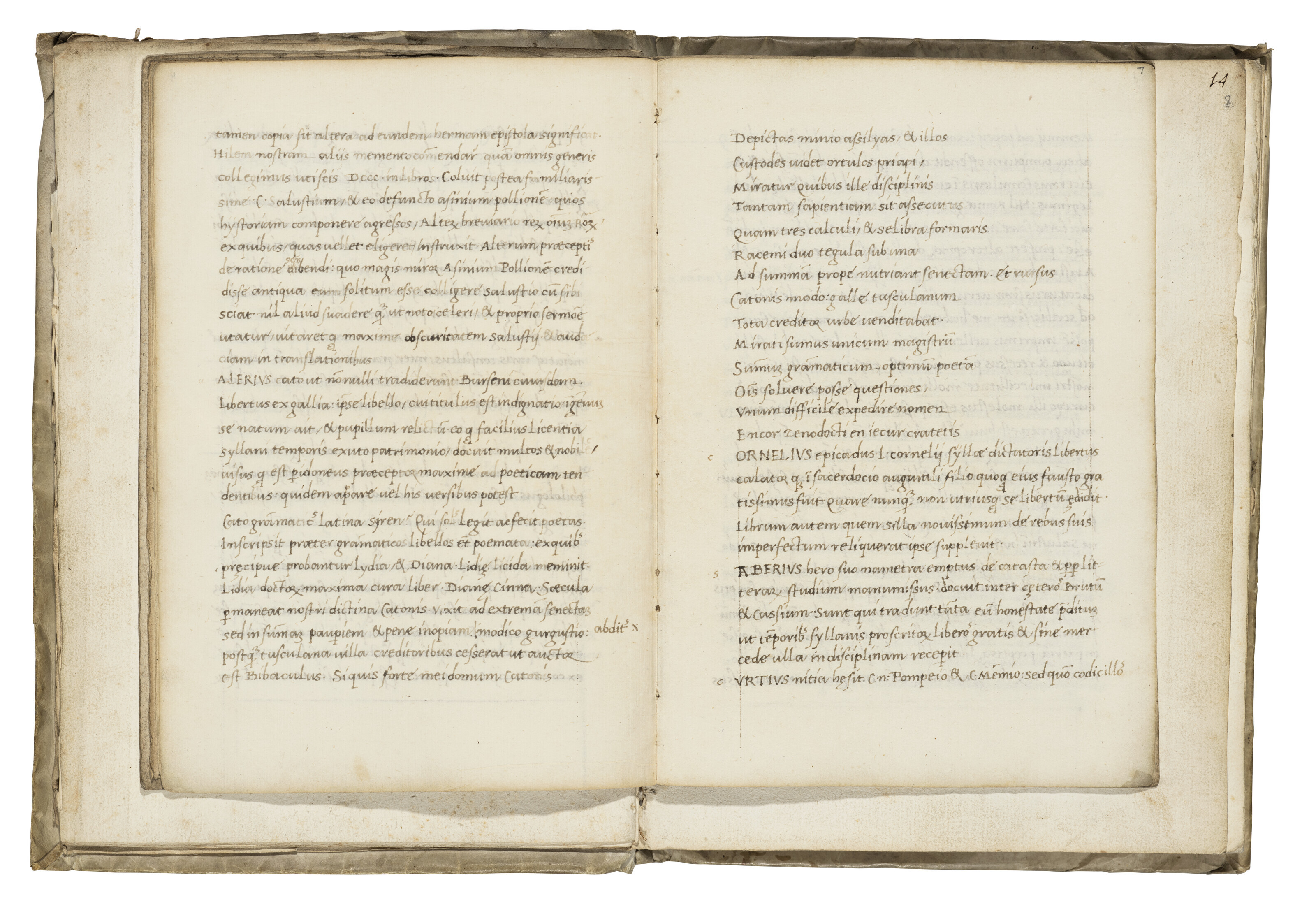 Gaius Suetonius Tranquillus (c.69c.122), De Grammaticis et Rhetoribus, in Latin, manuscript on