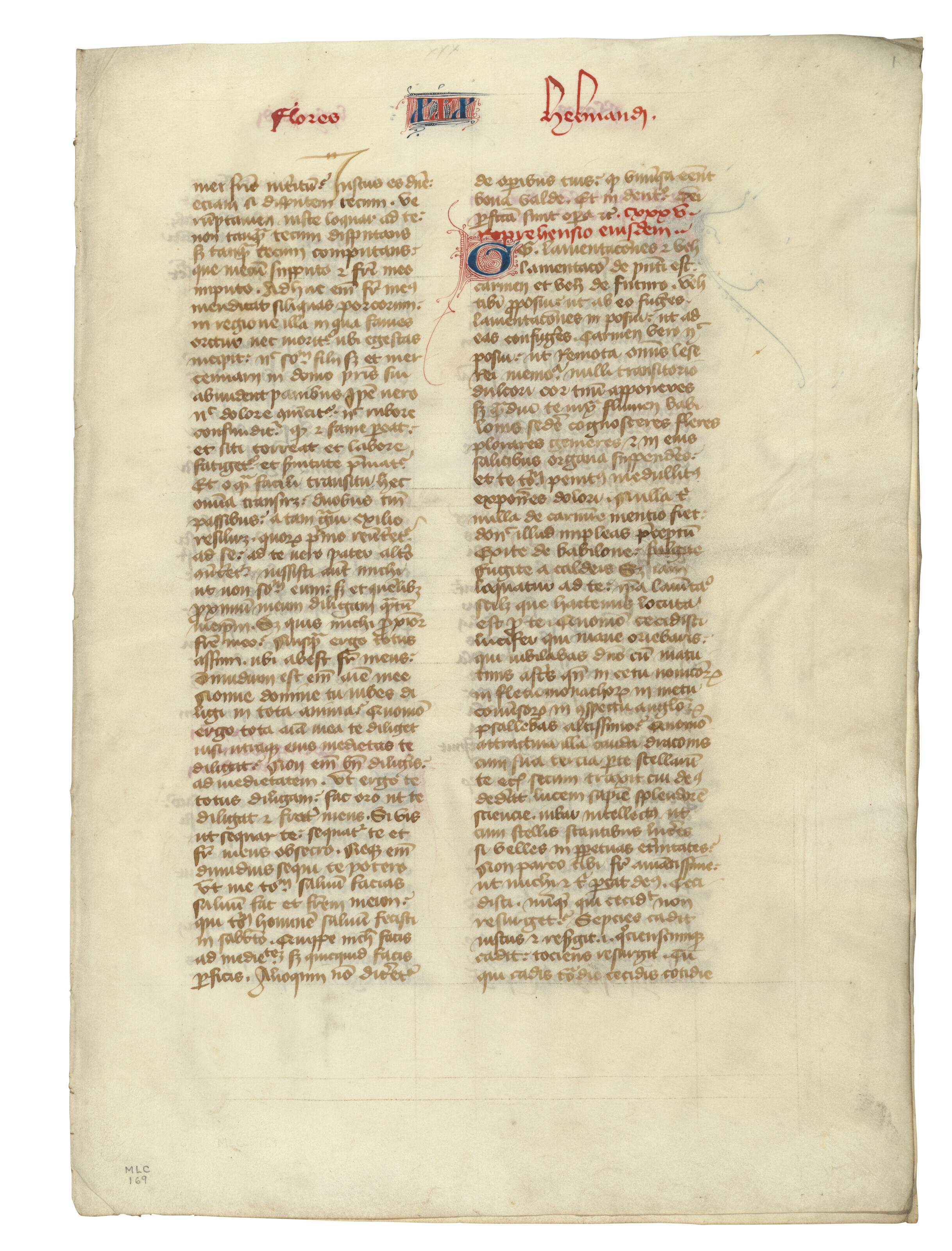 Vincent of Beauvais (d.1264), Two bifolia from Speculum Historiale