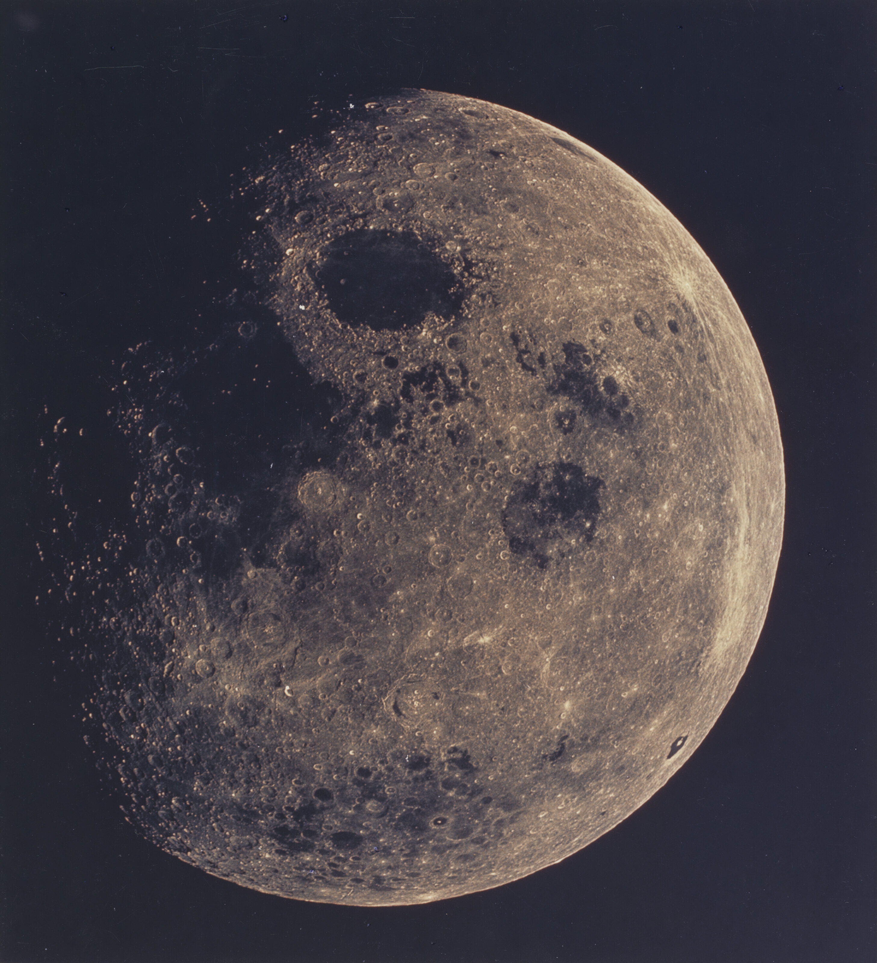 FIRST HUMAN-TAKEN PHOTOGRAPH OF THE WHOLE MOON FROM A PERSPECTIVE