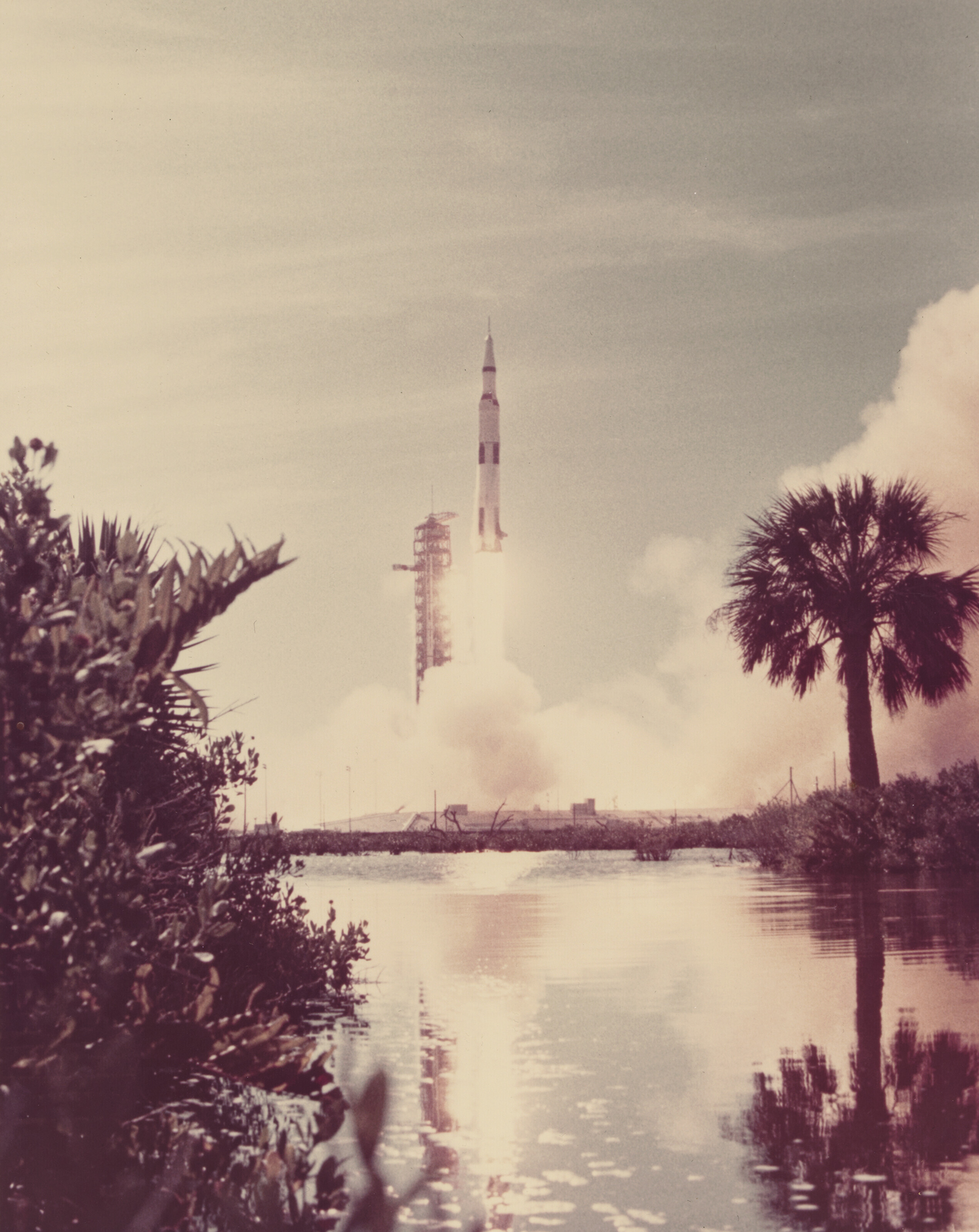APOLLO 15 LAUNCHED FROM PAD 39A, JULY 26, 1971; ONE OF FIVE APOLLO