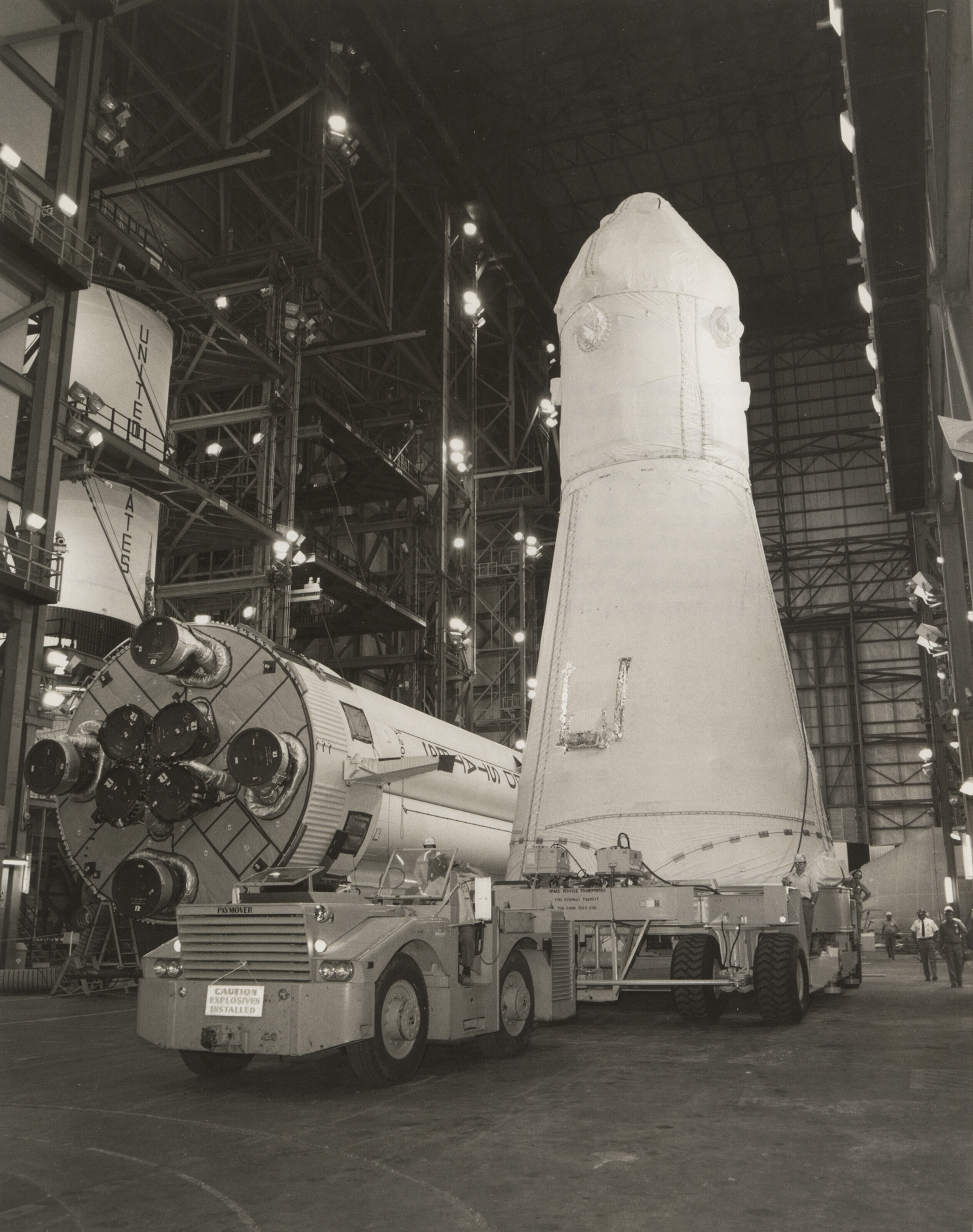 APOLLO 17 SPACECRAFT NEXT TO THE S-1B BOOSTER, AUGUST 23, 1972
