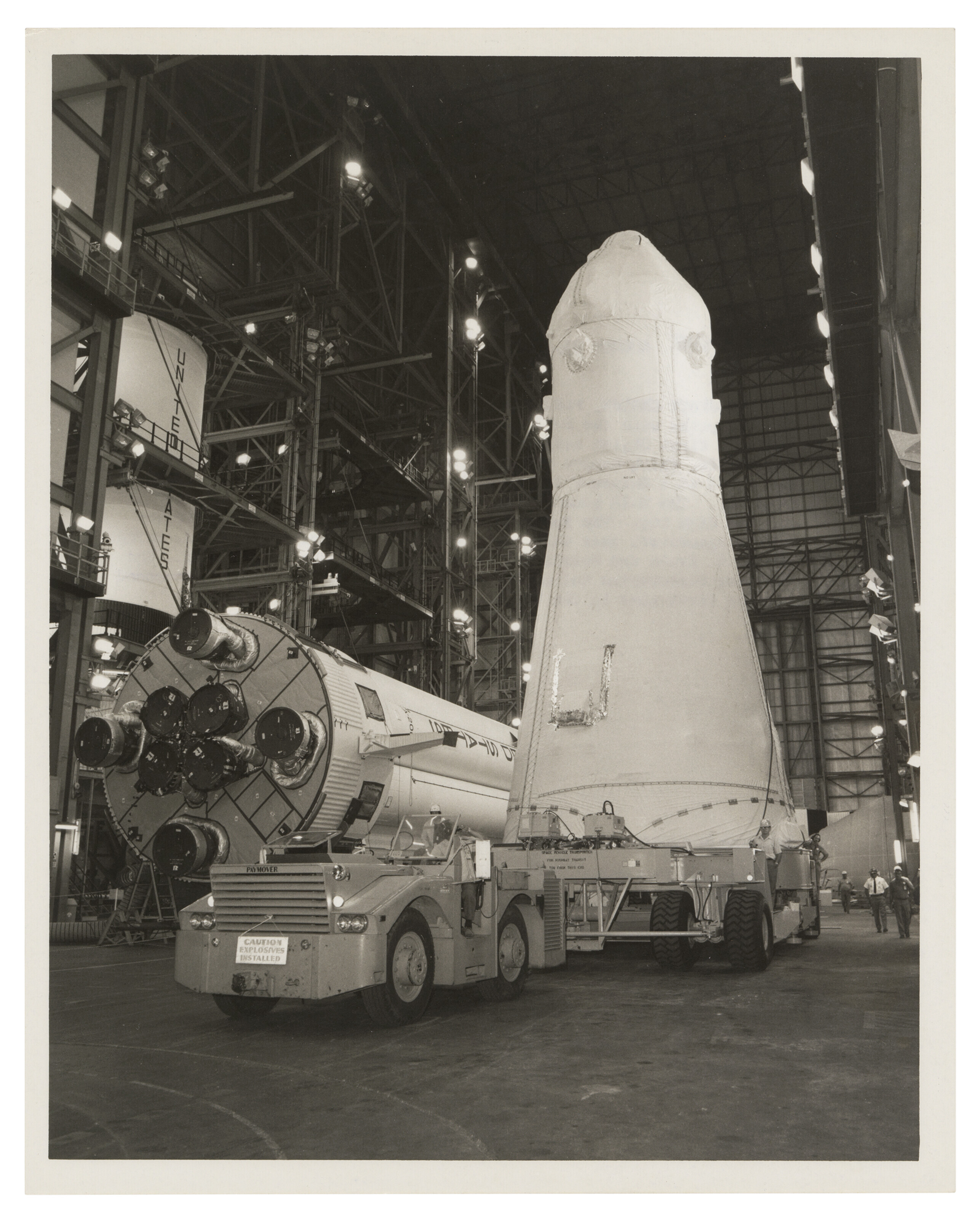 APOLLO 17 SPACECRAFT NEXT TO THE S-1B BOOSTER, AUGUST 23, 1972