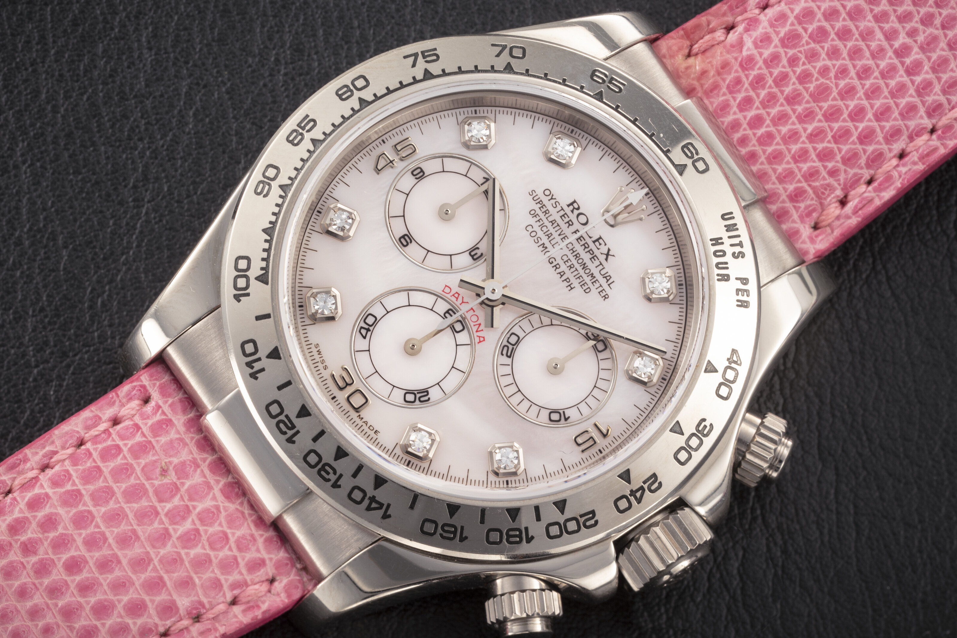 ROLEX DAYTONA REF. 116519 A GOLD AND DIAMOND SET AUTOMATIC