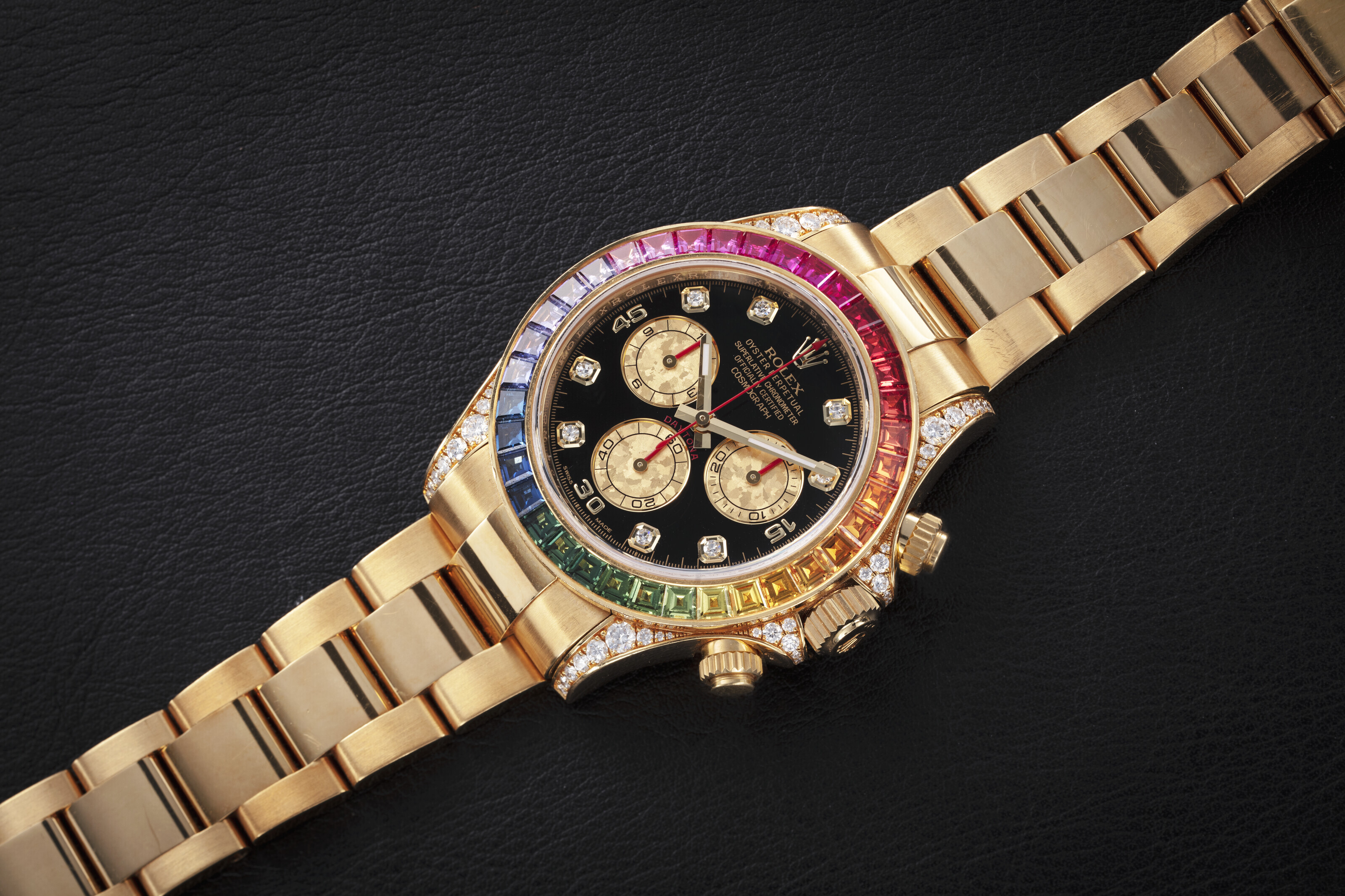 ROLEX, DAYTONA 'RAINBOW' 116598RBOW, A GOLD, DIAMOND, AND