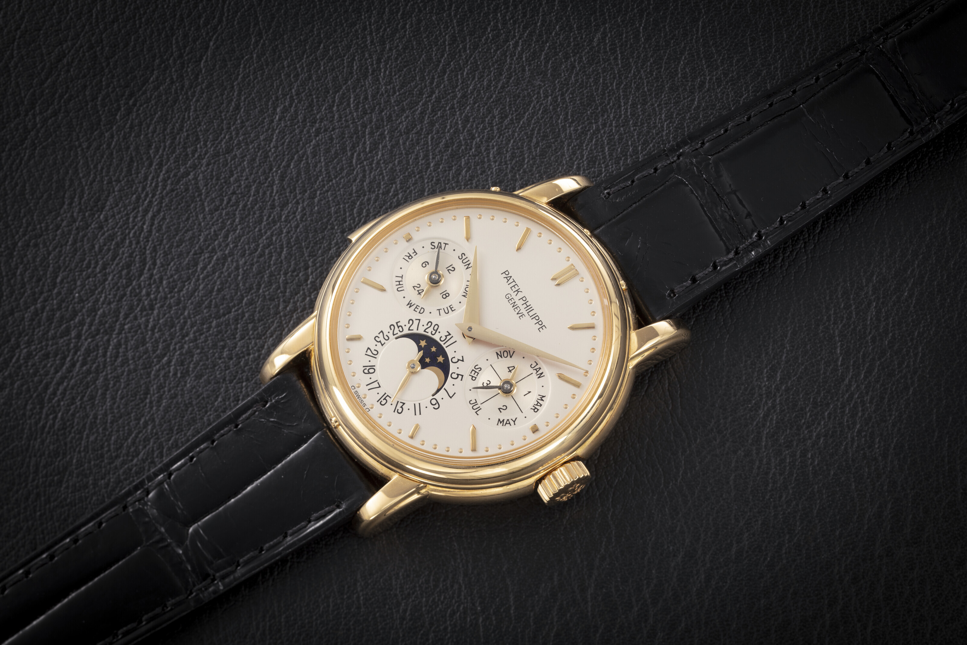 PATEK PHILIPPE REF. 3974J A GOLD MINUTE REPEATER PERPETUAL CALENDAR WRISTWATCH CASE NUMBER 2 865 066 Christie s