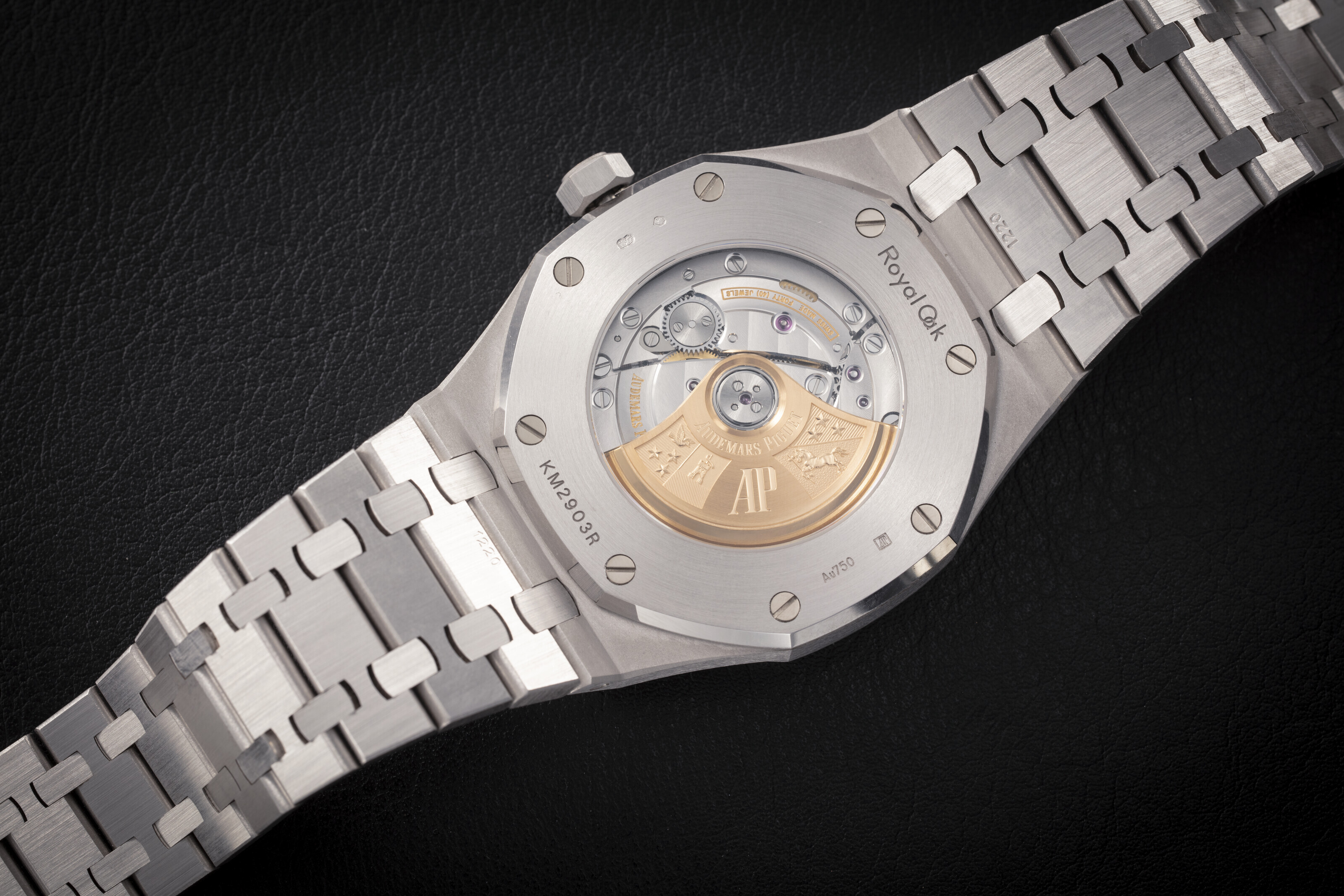 AUDEMARS PIGUET ROYAL OAK REF. 15413BC RAINBOW A RARE LIMITED EDITION GOLD AND DIAMOND SET WRISTWATCH WITH SAPPHIRE SET BEZEL CASE NUMBER KM2903R MOVEMENT NUMBER AZ6075 Christie s