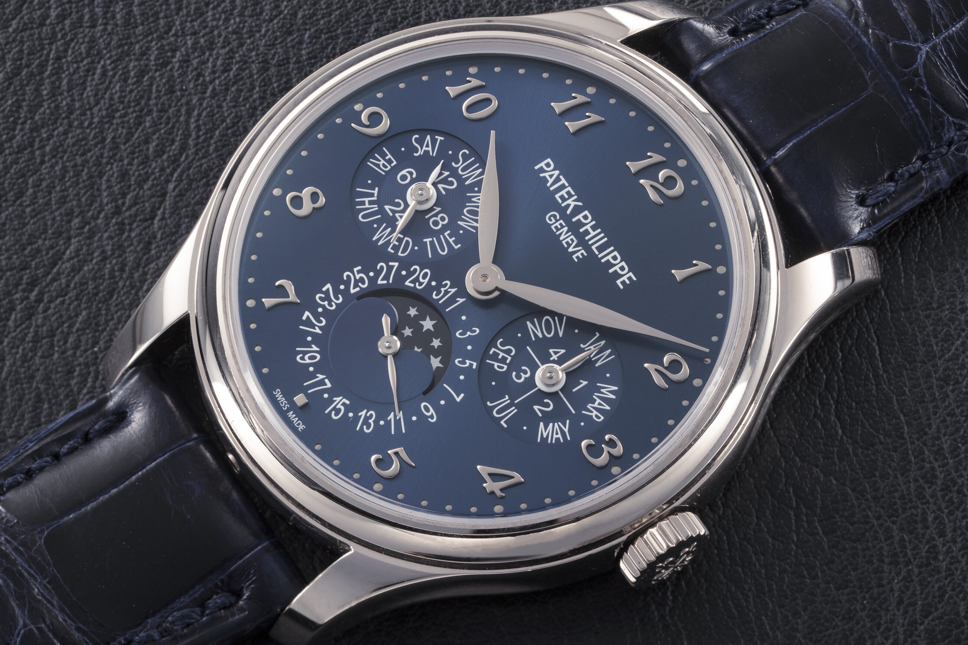 PATEK PHILIPPE, REF. 5327G-001, A GOLD PERPETUAL CALENDAR WRISTWATCH ...