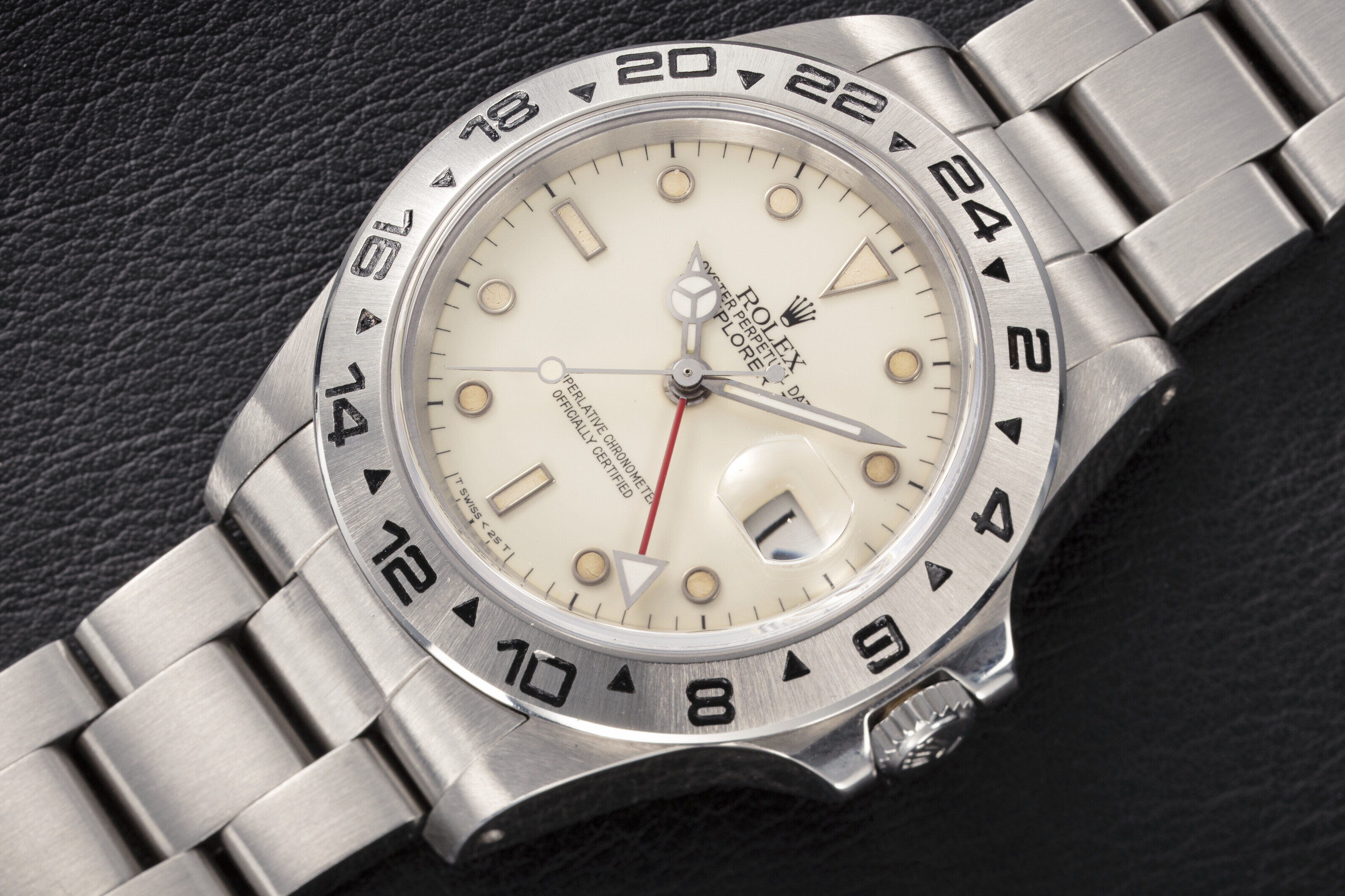 ROLEX EXPLORER II REF. 16550 PANNA A STEEL DUAL TIME AUTOMATIC