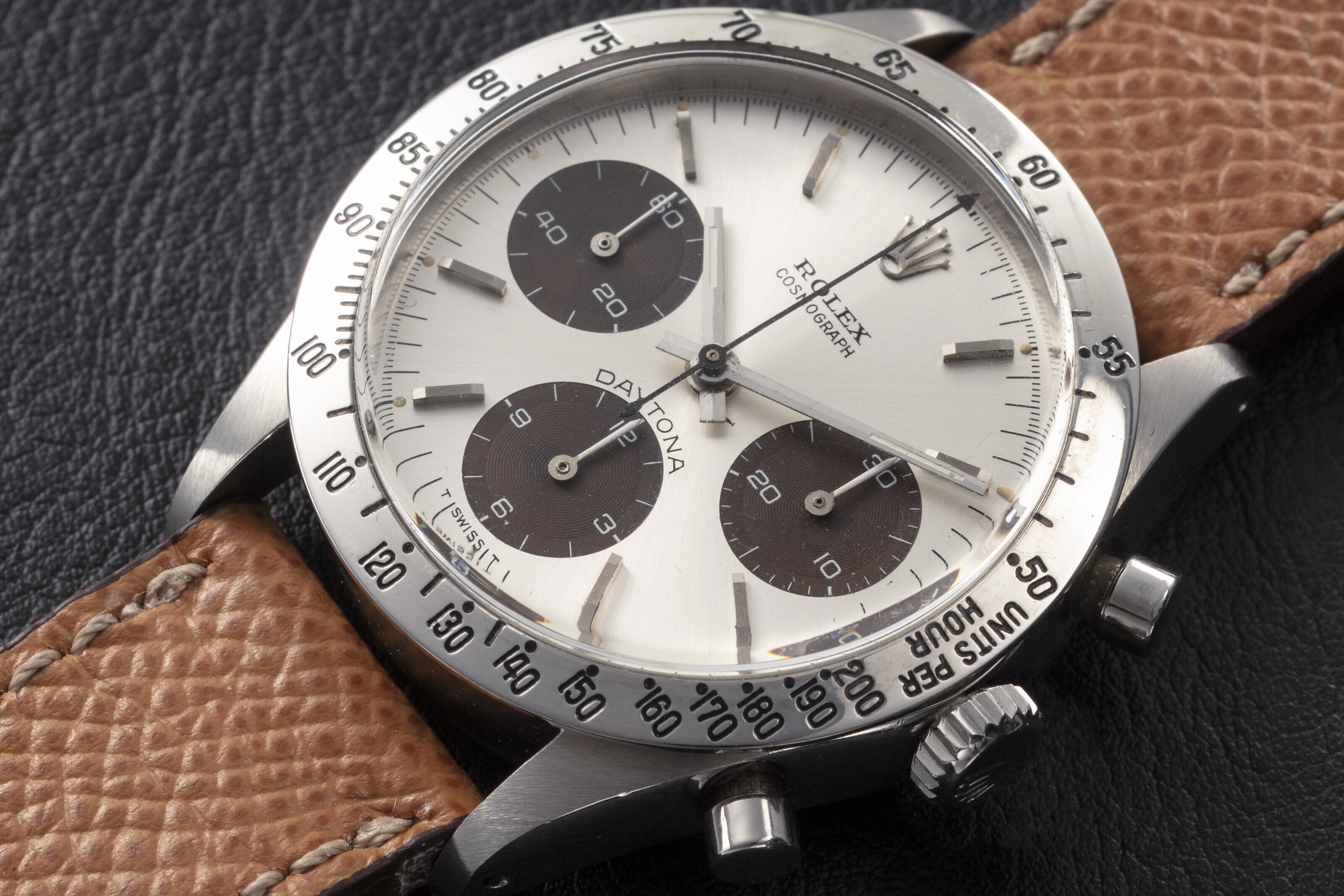 ROLEX, DAYTONA 6265 GRENÈ DIAL, A STEEL MANUAL-WINDING