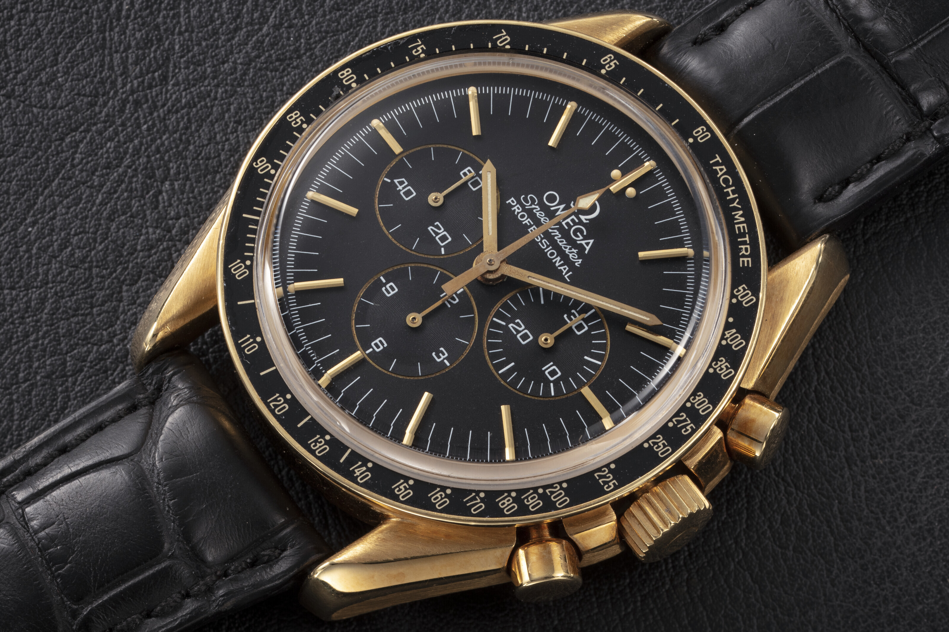 OMEGA, SPEEDMASTER JUBILEE 27 CHRO C12, A LIMITED EDITION GOLD
