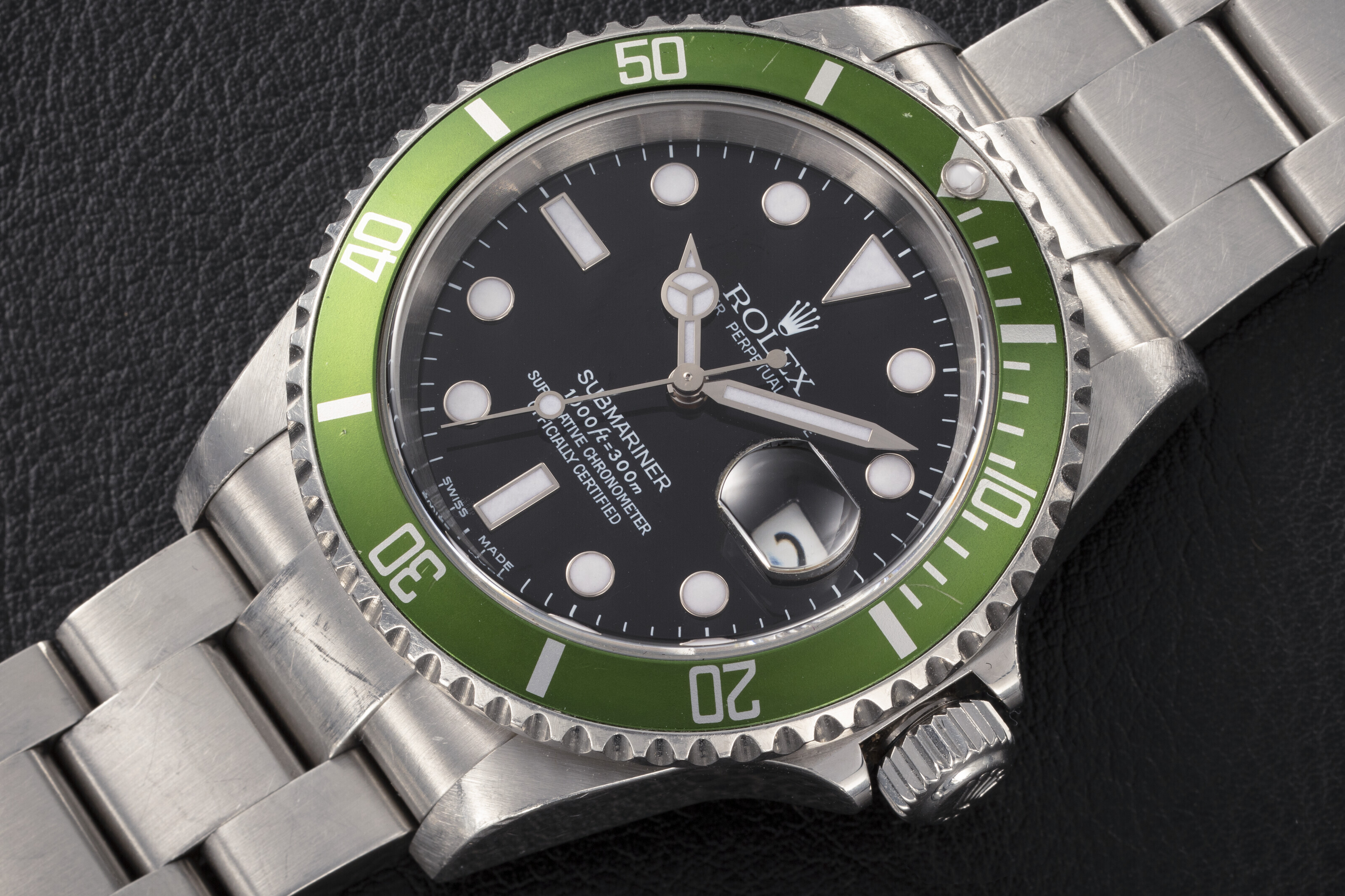 ROLEX, SUBMARINER 16610LV 'KERMIT', A STEEL AUTOMATIC