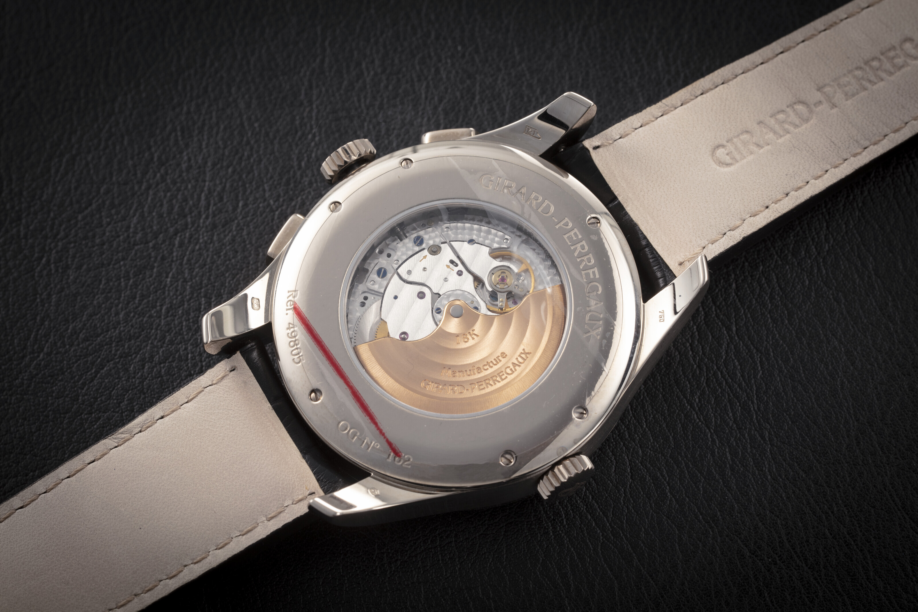 GIRARD-PERREGAUX, WW.TC REF. 49805, A GOLD AUTOMATIC WORLD TIME 