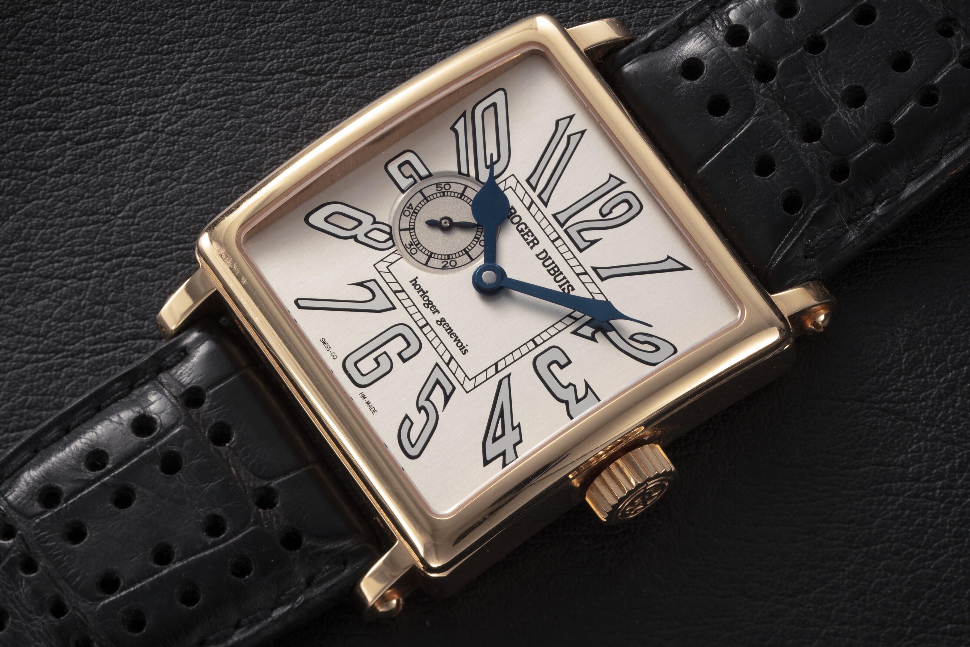 ROGER DUBUIS GOLDEN SQUARE A LIMITED EDITION MANUAL WINDING WRISTWATCH CASE NUMBER 14 28 MOVEMENT NUMBER 001598 Christie s
