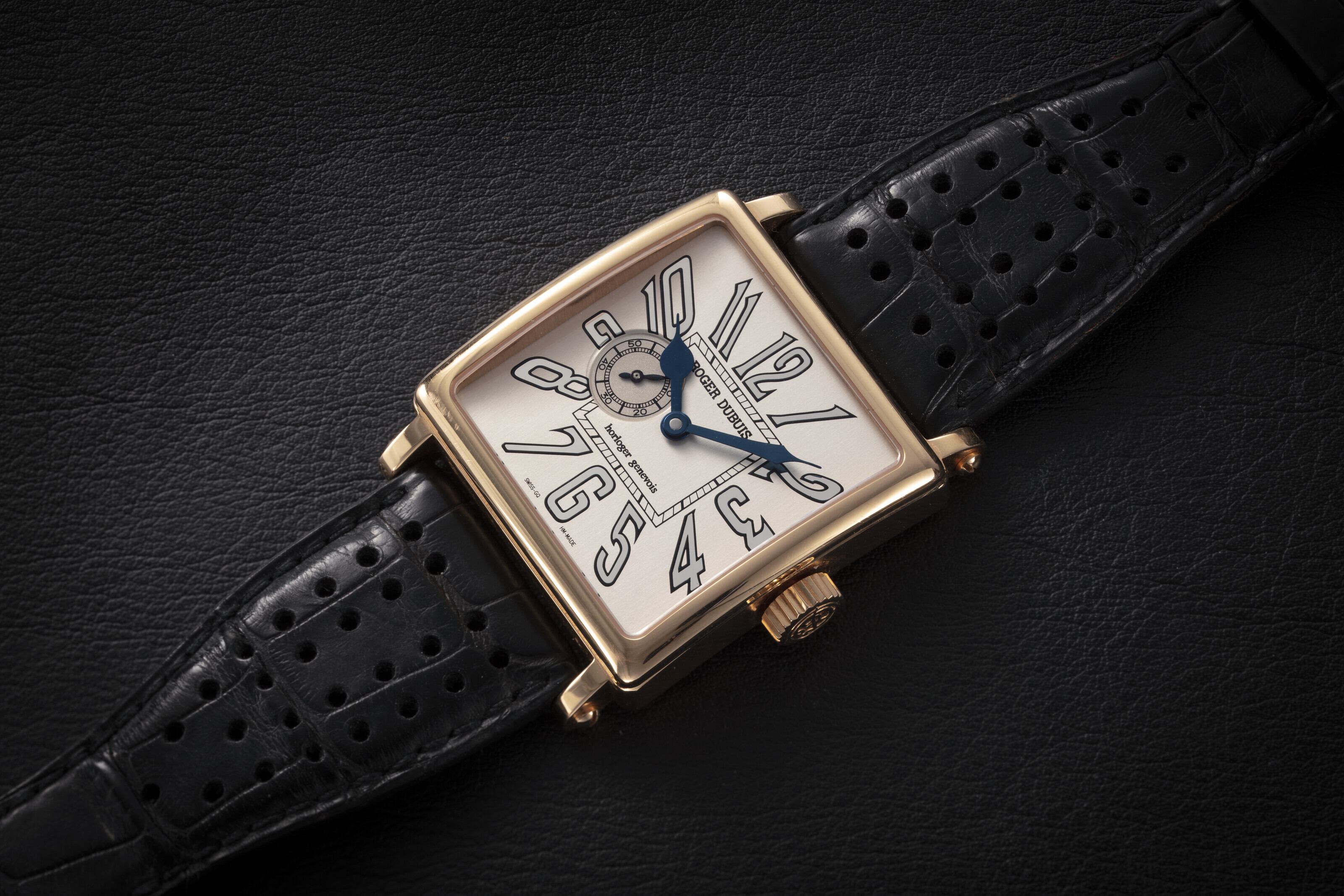 ROGER DUBUIS GOLDEN SQUARE A LIMITED EDITION MANUAL WINDING WRISTWATCH CASE NUMBER 14 28 MOVEMENT NUMBER 001598 Christie s
