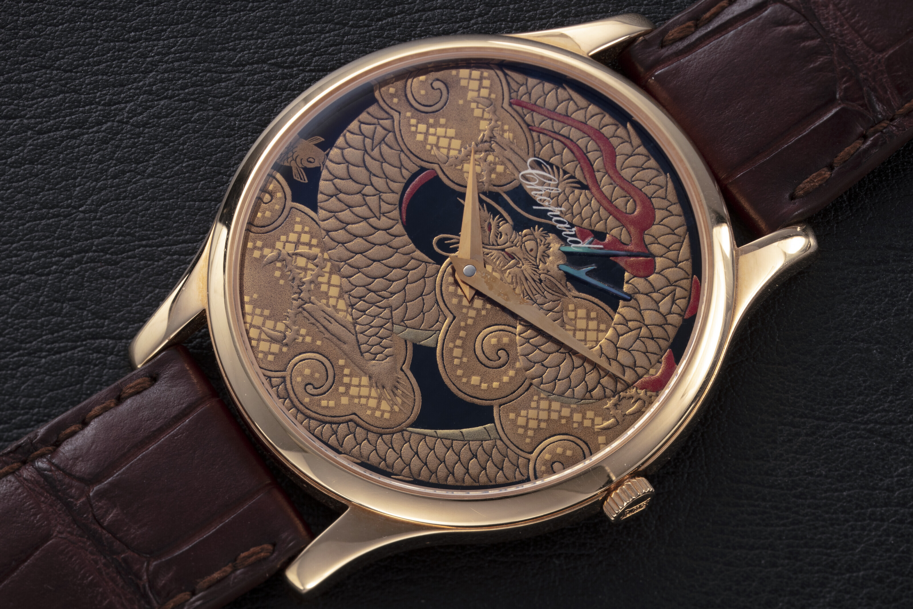 CHOPARD, L.U.C. XP, A GOLD AUTOMATIC WRISTWATCH WITH JAPANESE URUSHI ...