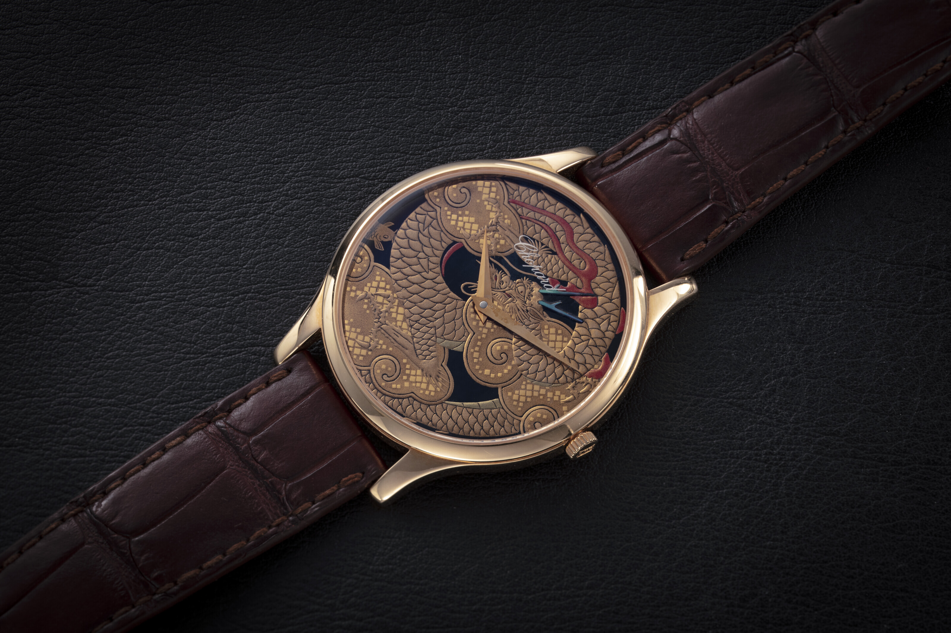エゾスズラン CHOPARD, L.U.C. XP, A GOLD AUTOMATIC WRISTWATCH WITH JAPANESE
