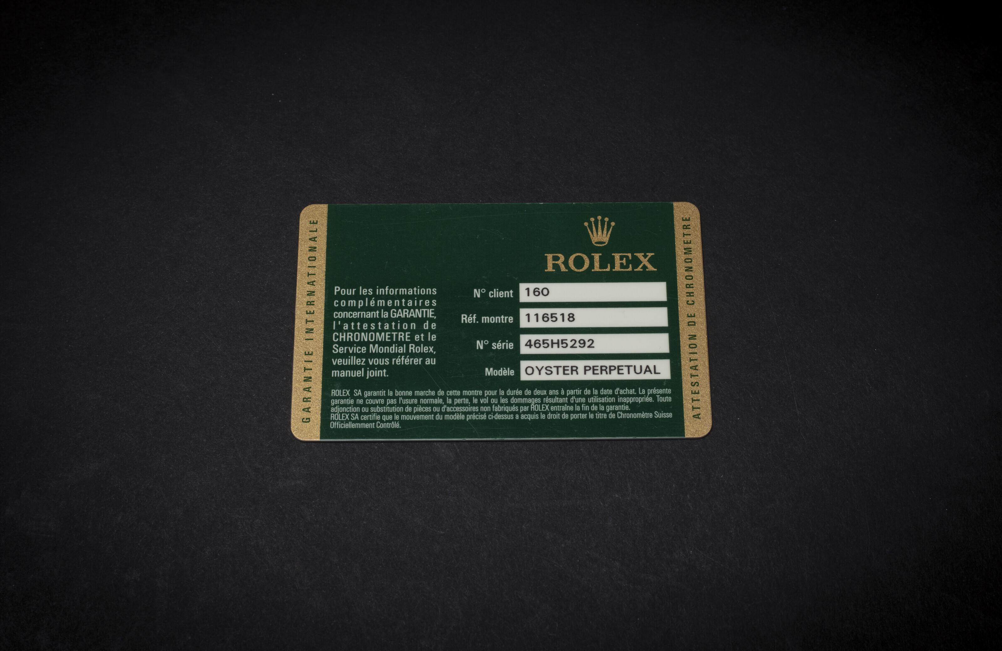 ROLEX, DAYTONA REF. 116518, A GOLD AUTOMATIC DAYTONA WITH MOTHER