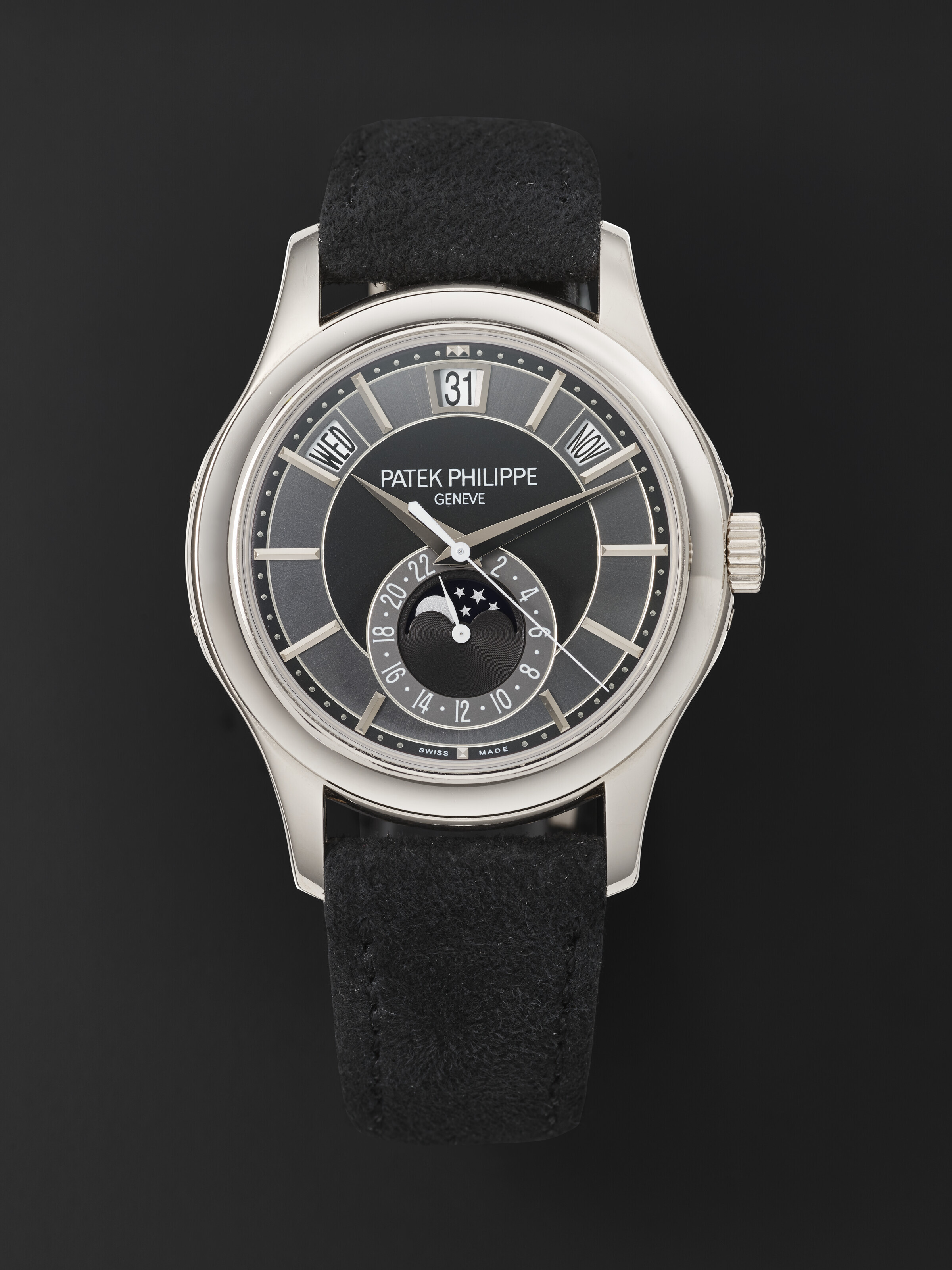 PATEK PHILIPPE, WHITE GOLD ANNUAL CALENDAR, REF. 5205G, Christie’s