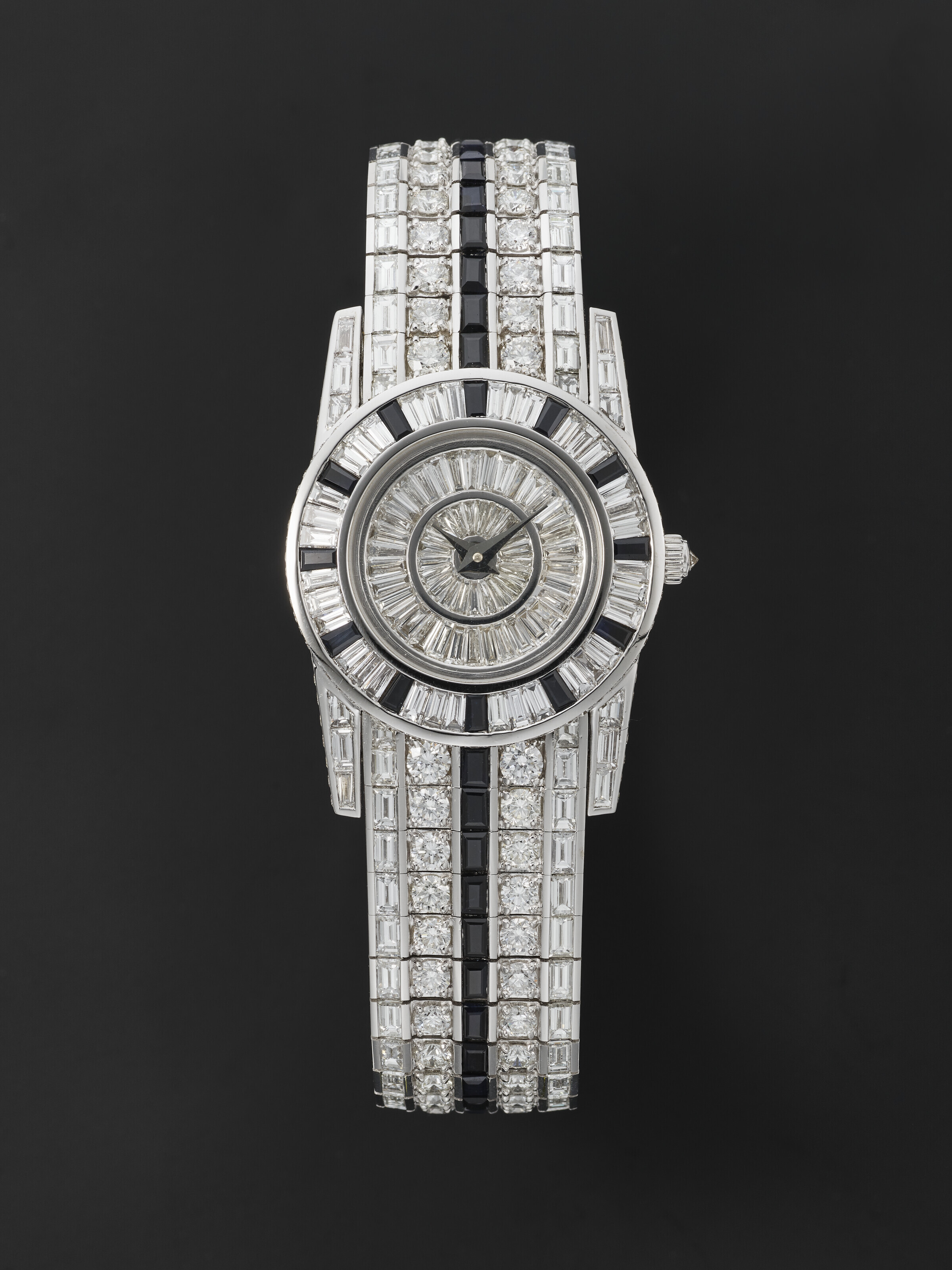 Catalog image of SOVEL S&T, WHITE GOLD, DIAMOND AND SAPPHIRE-SET WRISTWATCH