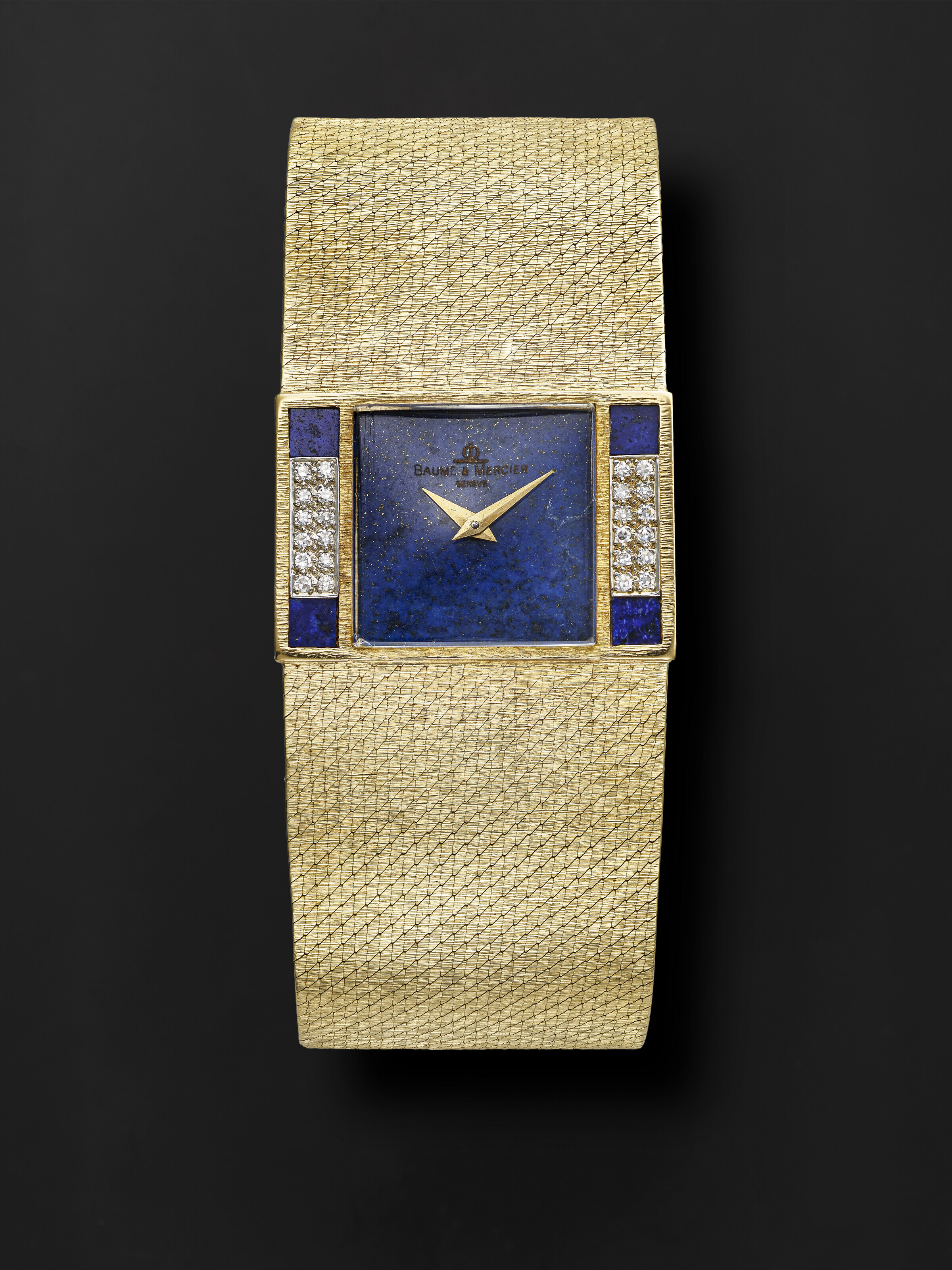 BAUME MERCIER, YELLOW GOLD, DIAMONDS AND LAPIS LAZULI BRACELET